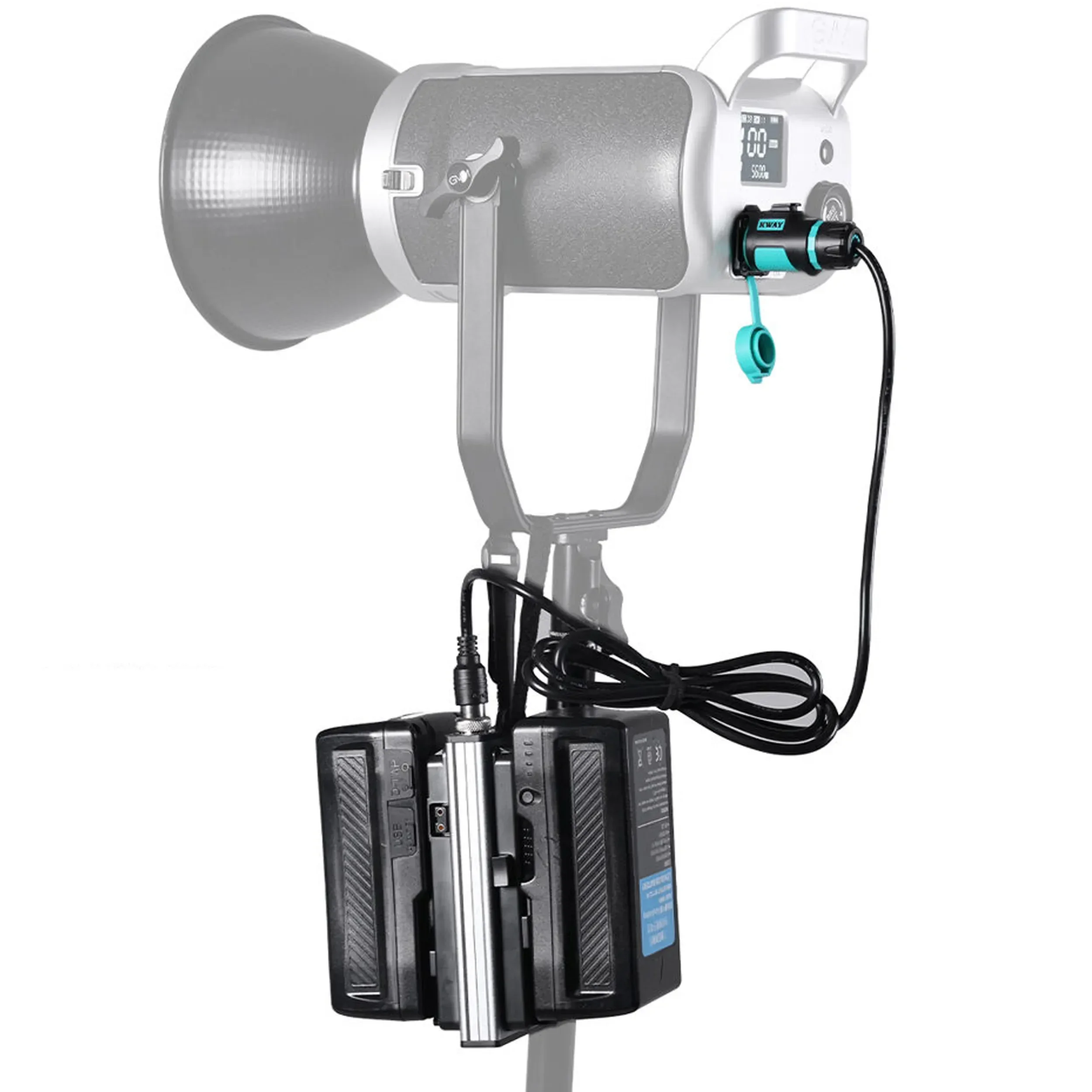 מתאם סוללות V-LOCK לפנסי GVM PROSD300