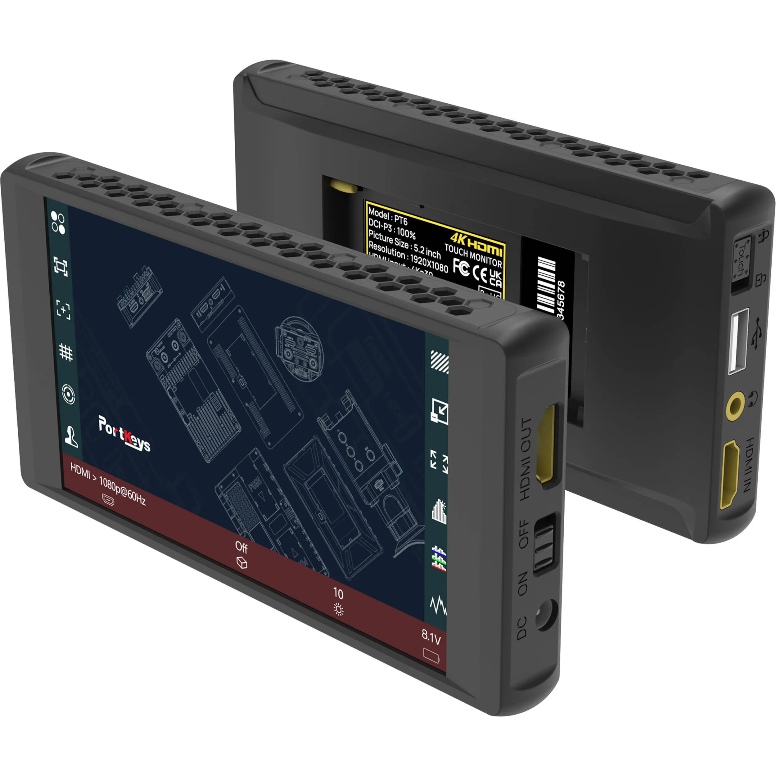 מסך "5.2 PORTKEYS PT6