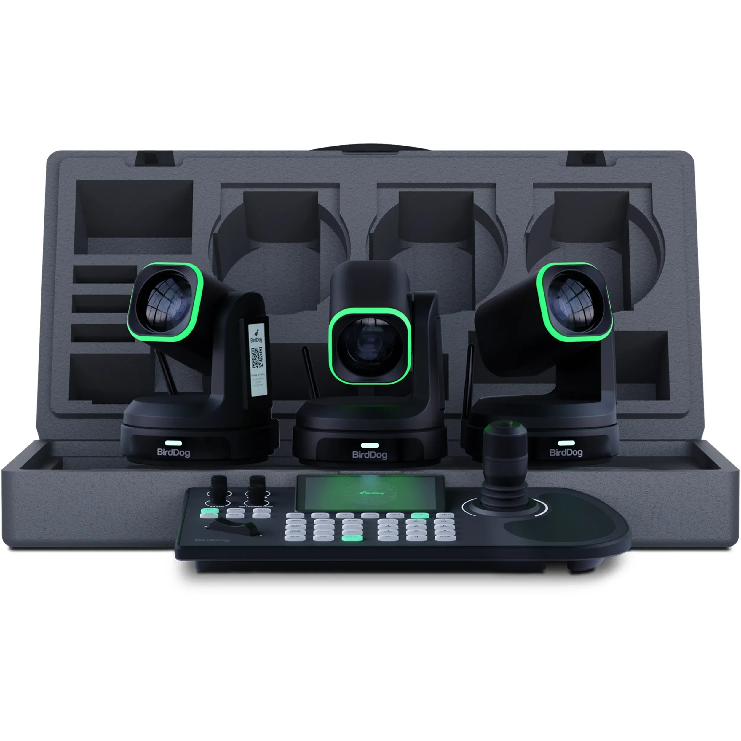 באנדל 3 מצלמות X1 Ultra ובקר שליטה BirdDog KBD-צבע שחור