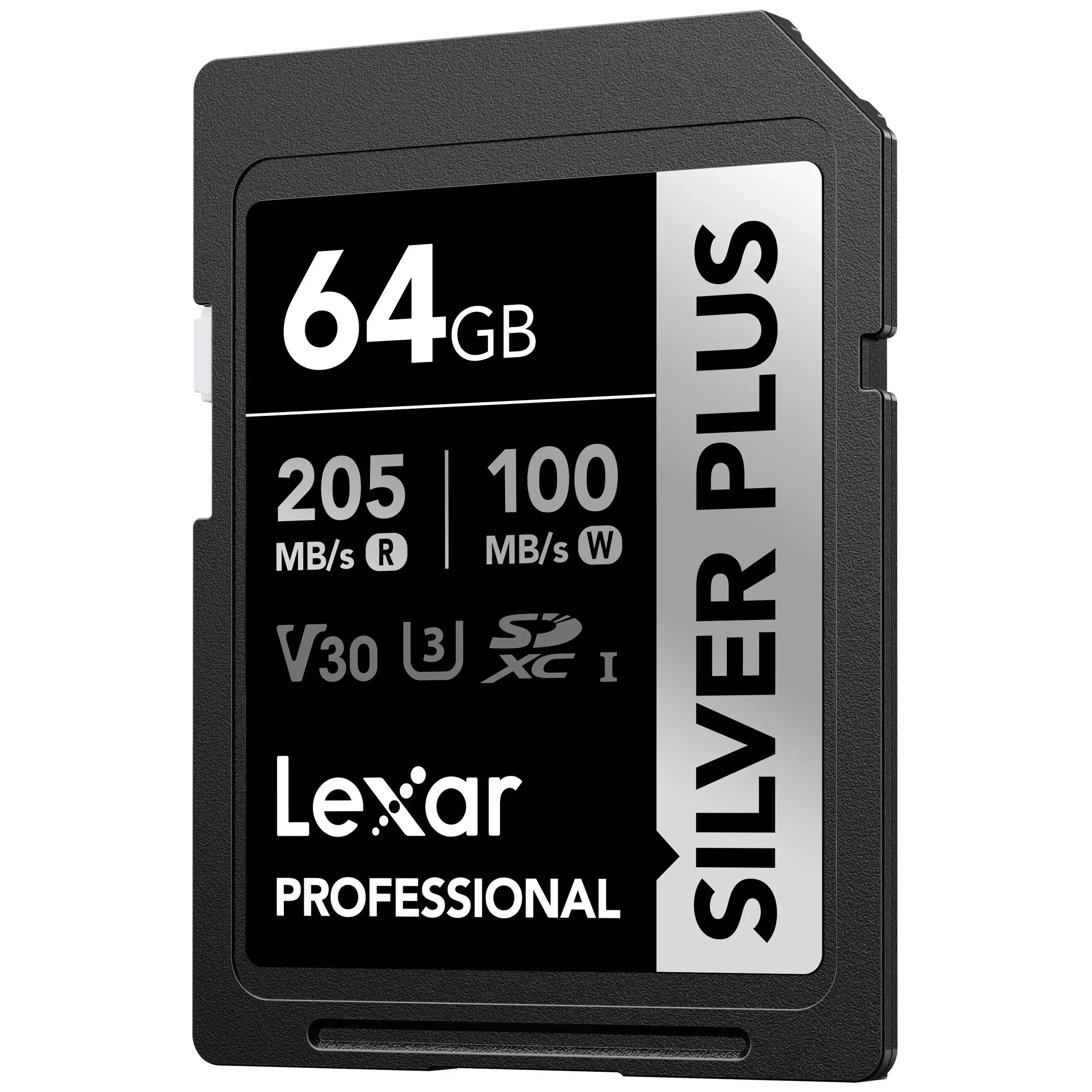 כרטיס זיכרון 64GB Lexar® Professional SILVER PLUS SDXC™ UHS-I