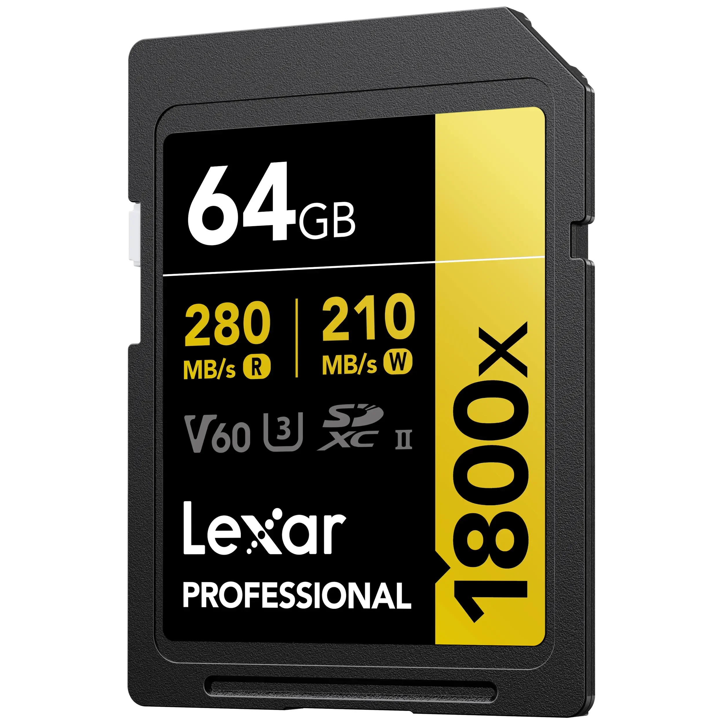 כרטיס זיכרון Lexar 64GB 1800x SDXC™  UHS-II