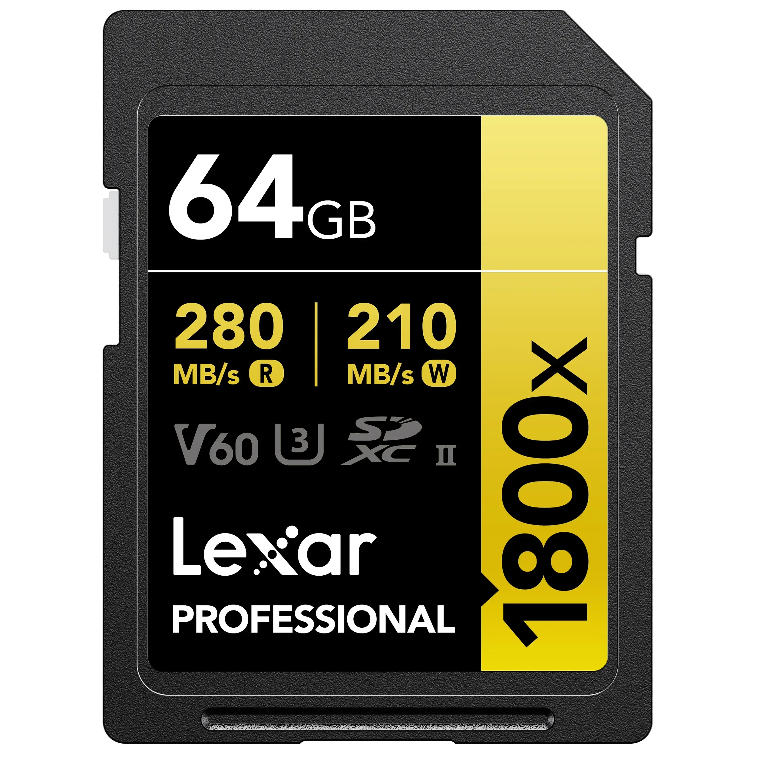כרטיס זיכרון Lexar 64GB 1800x SDXC™  UHS-II