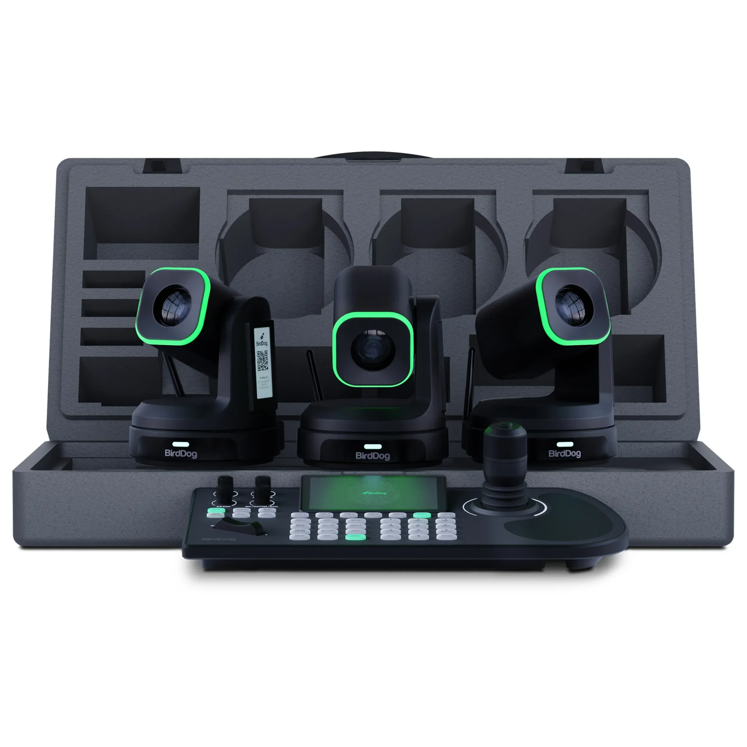 באנדל 3 מצלמות X1 ובקר שליטה BirdDog KBD-צבע שחור