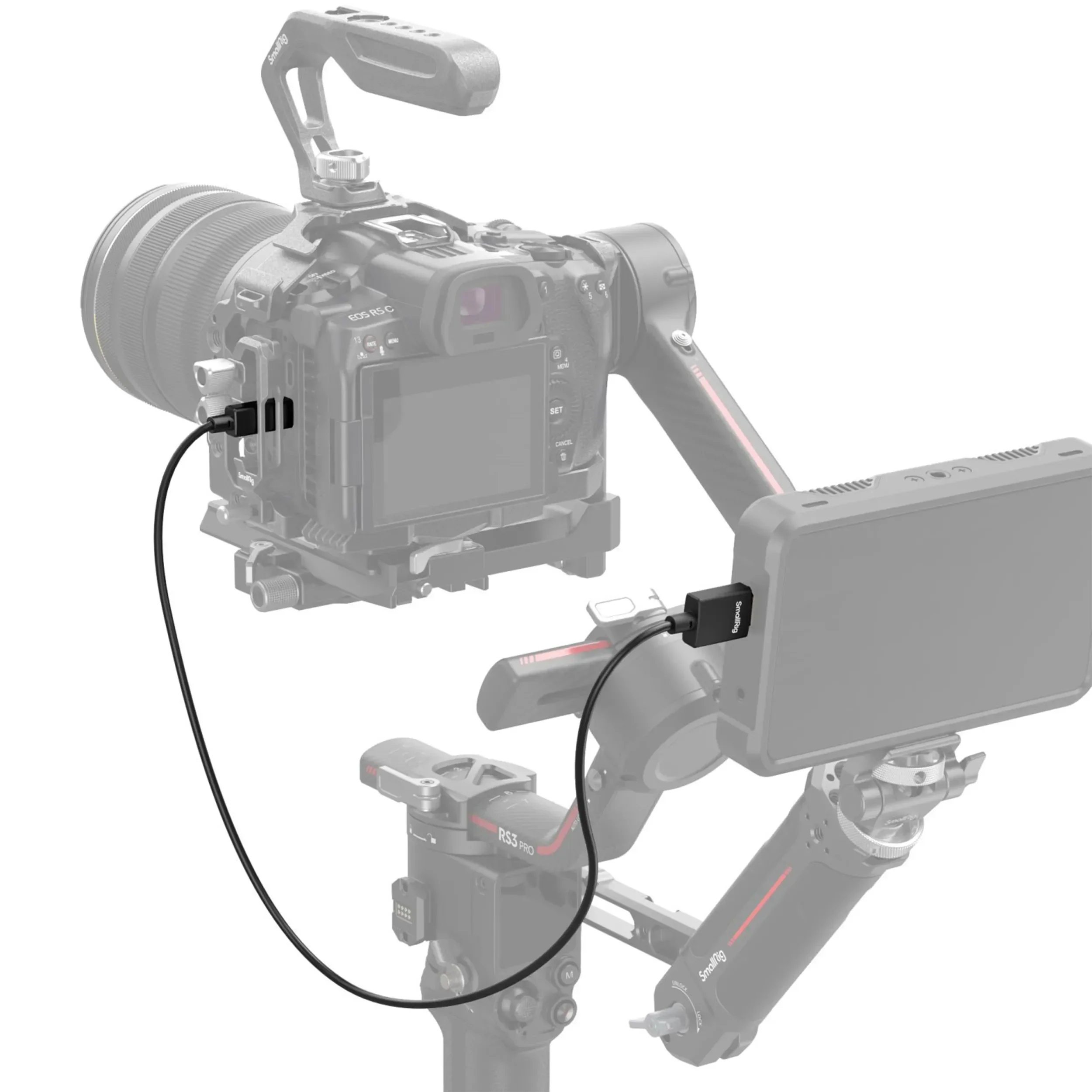 כבל דק 100 ס"מ Micro HDMI-HDMI דגם SmallRig 4795