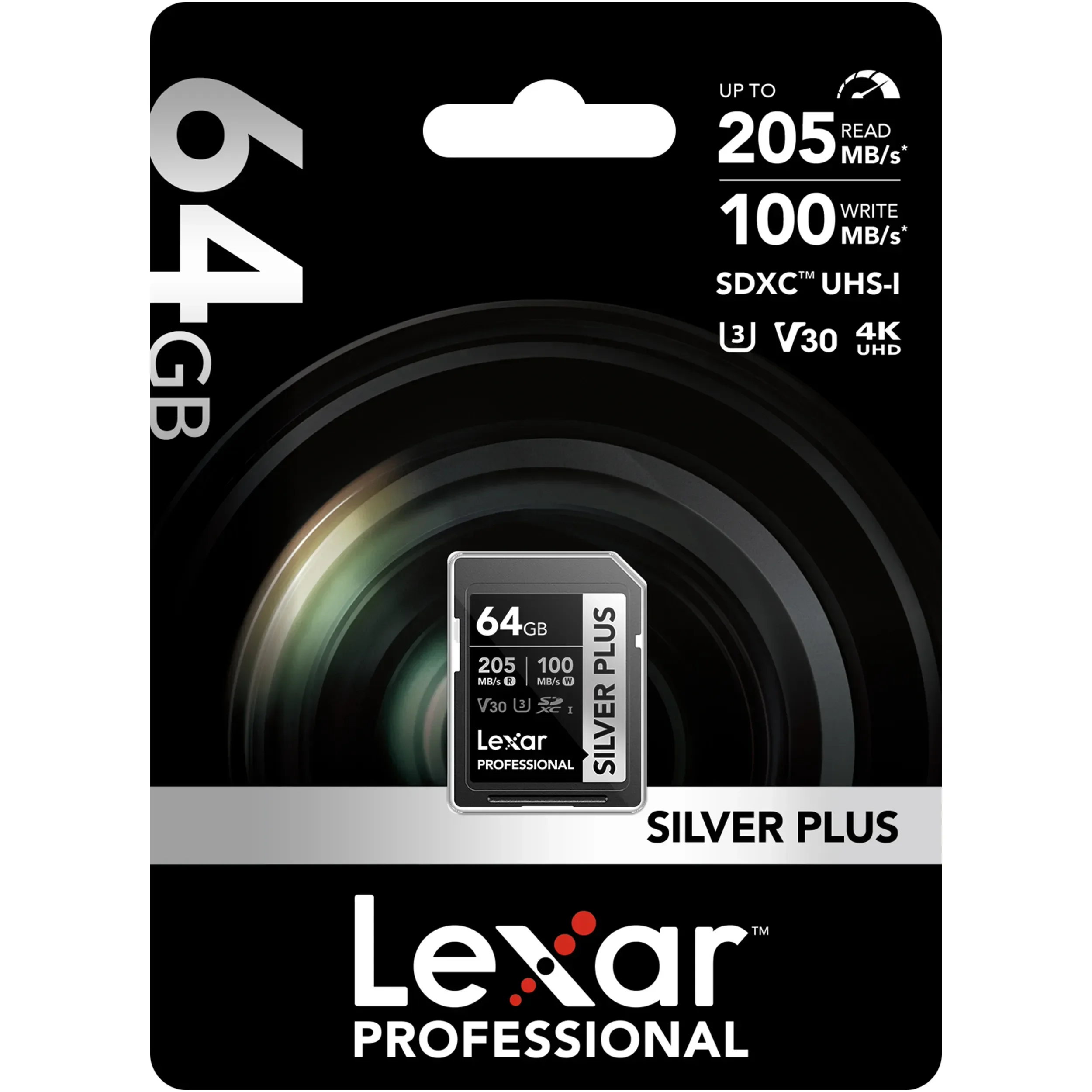 כרטיס זיכרון 64GB Lexar® Professional SILVER PLUS SDXC™ UHS-I