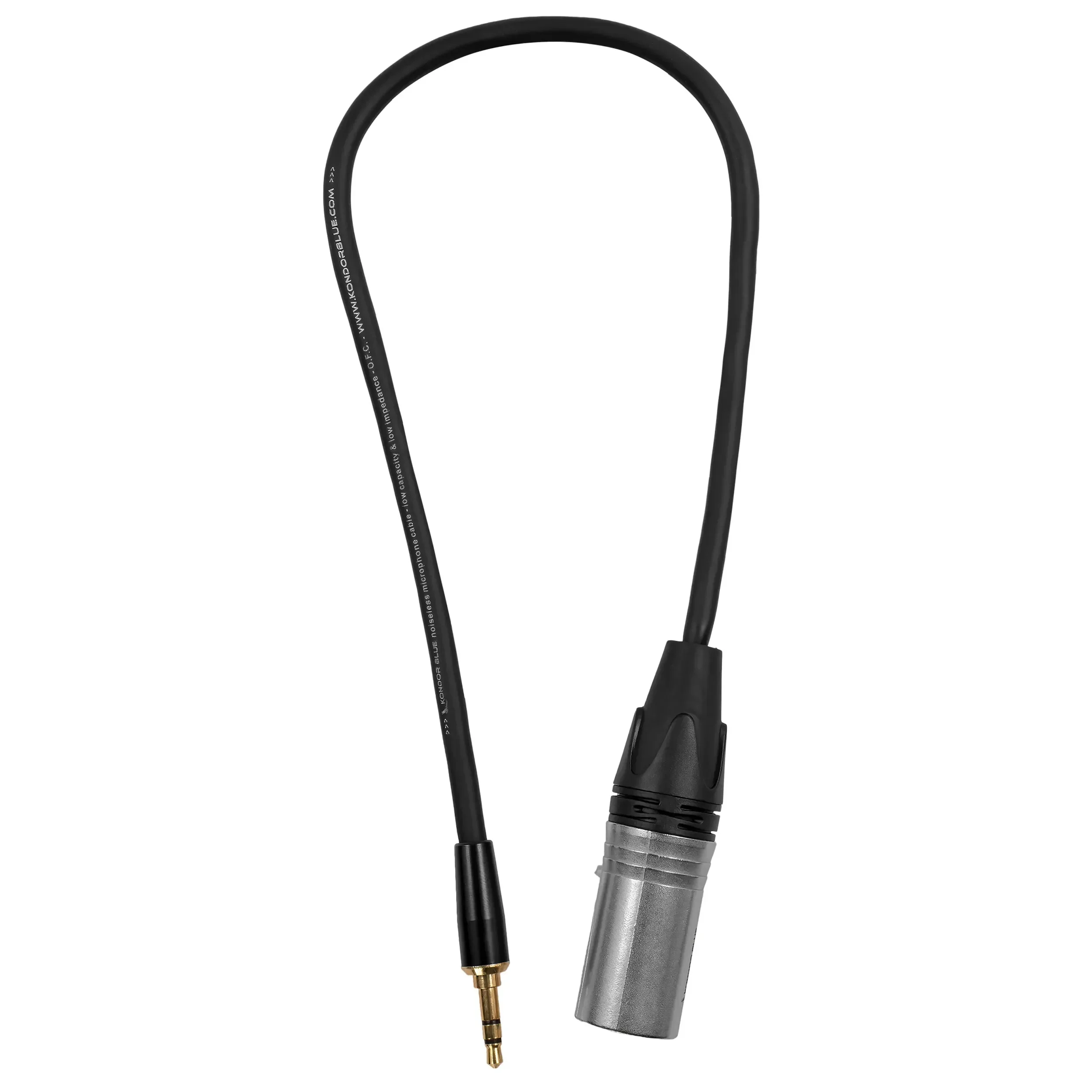 כבל סאונד איכותי באורך 40 ס"מ Kondor Blue XLR Male-Mini TRS