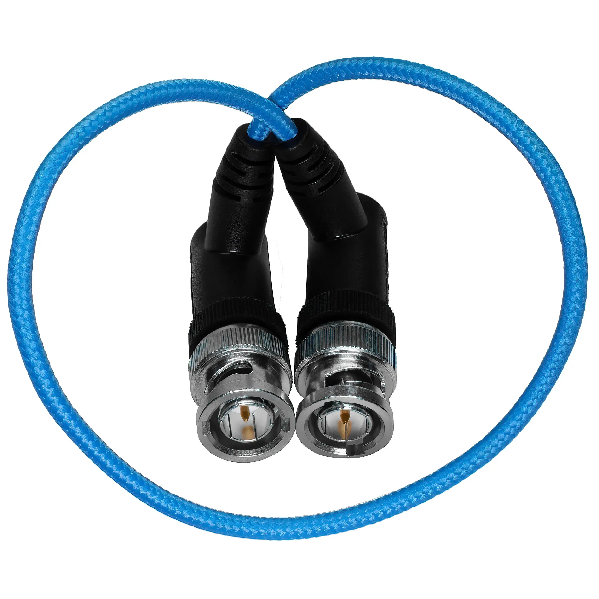 כבל וידאו BNC 3G SDI זוויתי דק 30 ס"מ Kondor Blue