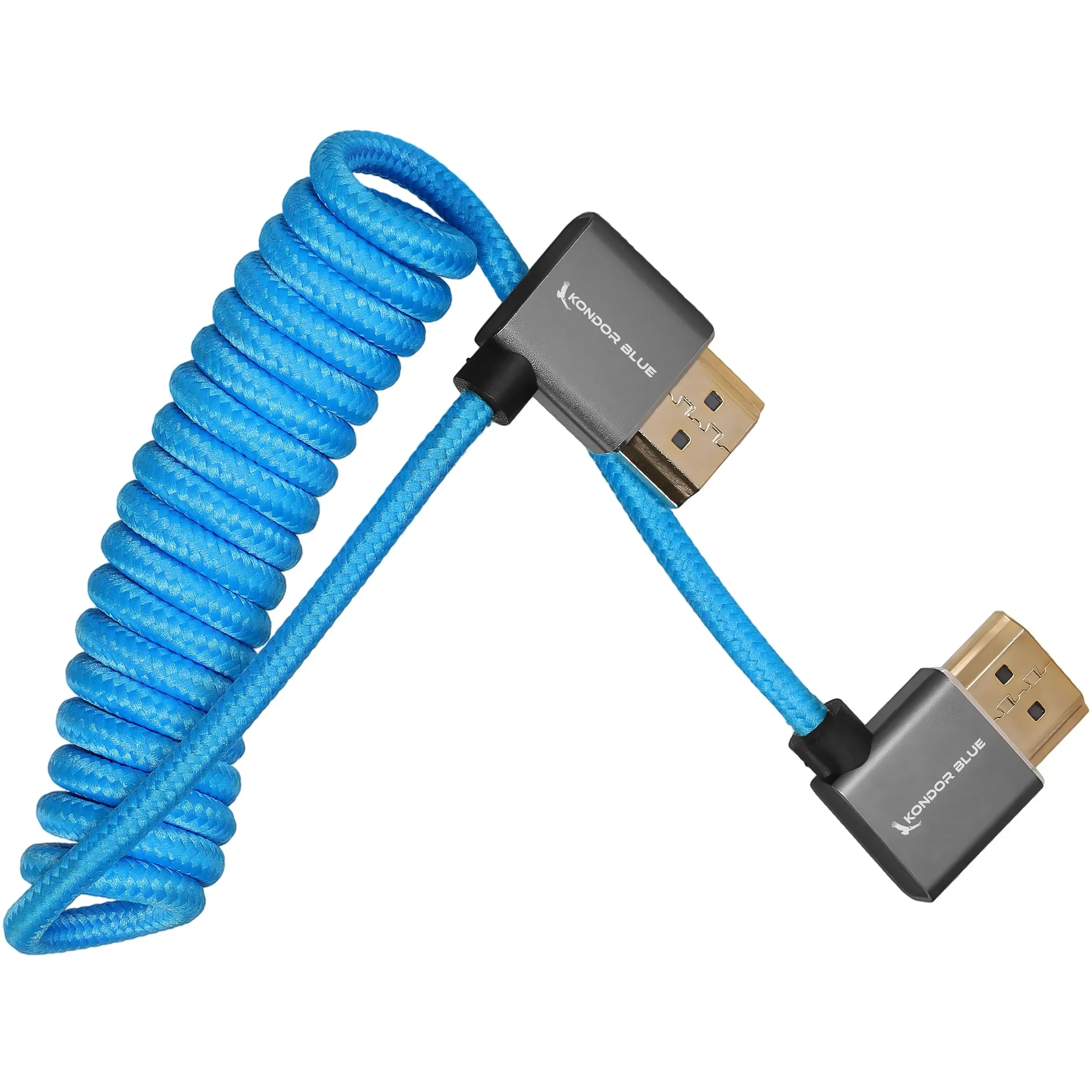 כבל HDMI זוויתי מסולסל 30-60 ס"מ Kondor Blue
