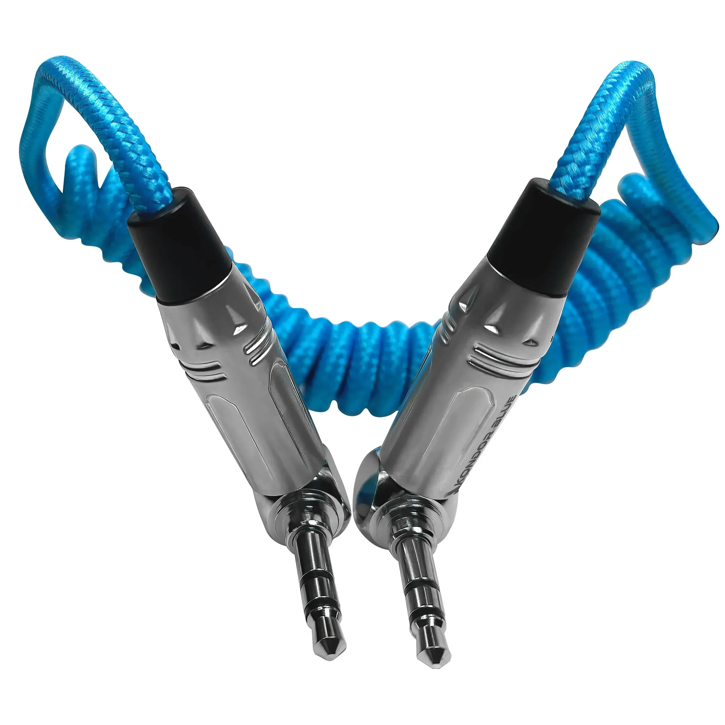 כבל סאונד Mini PL זוויתי מסולסל 30-60 ס"מ Kondoe Blue