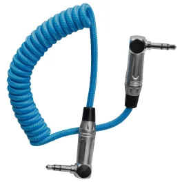 כבל סאונד Mini PL זוויתי מסולסל 30-60 ס"מ Kondoe Blue
