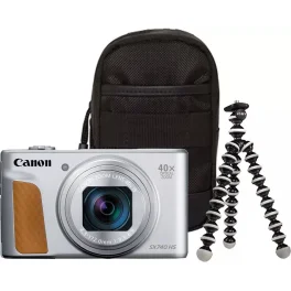 קיט מצלמה Canon Powershot SX740HS Traveler Kit Silver