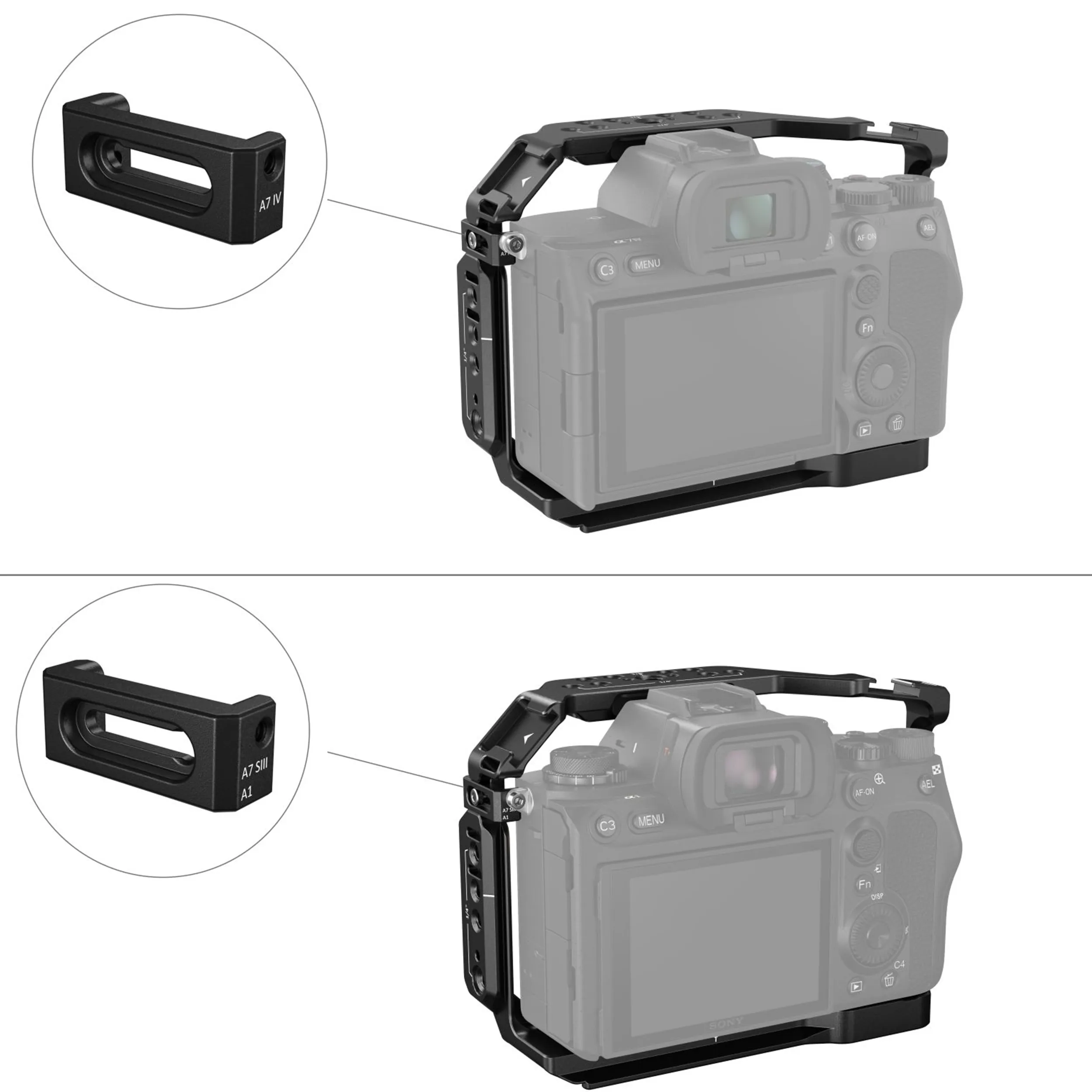 כלוב ייעודי למצלמת SmallRig 3669C Sony 7 IV/Alpha 7S III