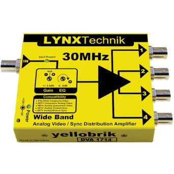 LYNX DVA 1714 Wide Band 1>4 Analog Video/Sync Distribution Amplifier