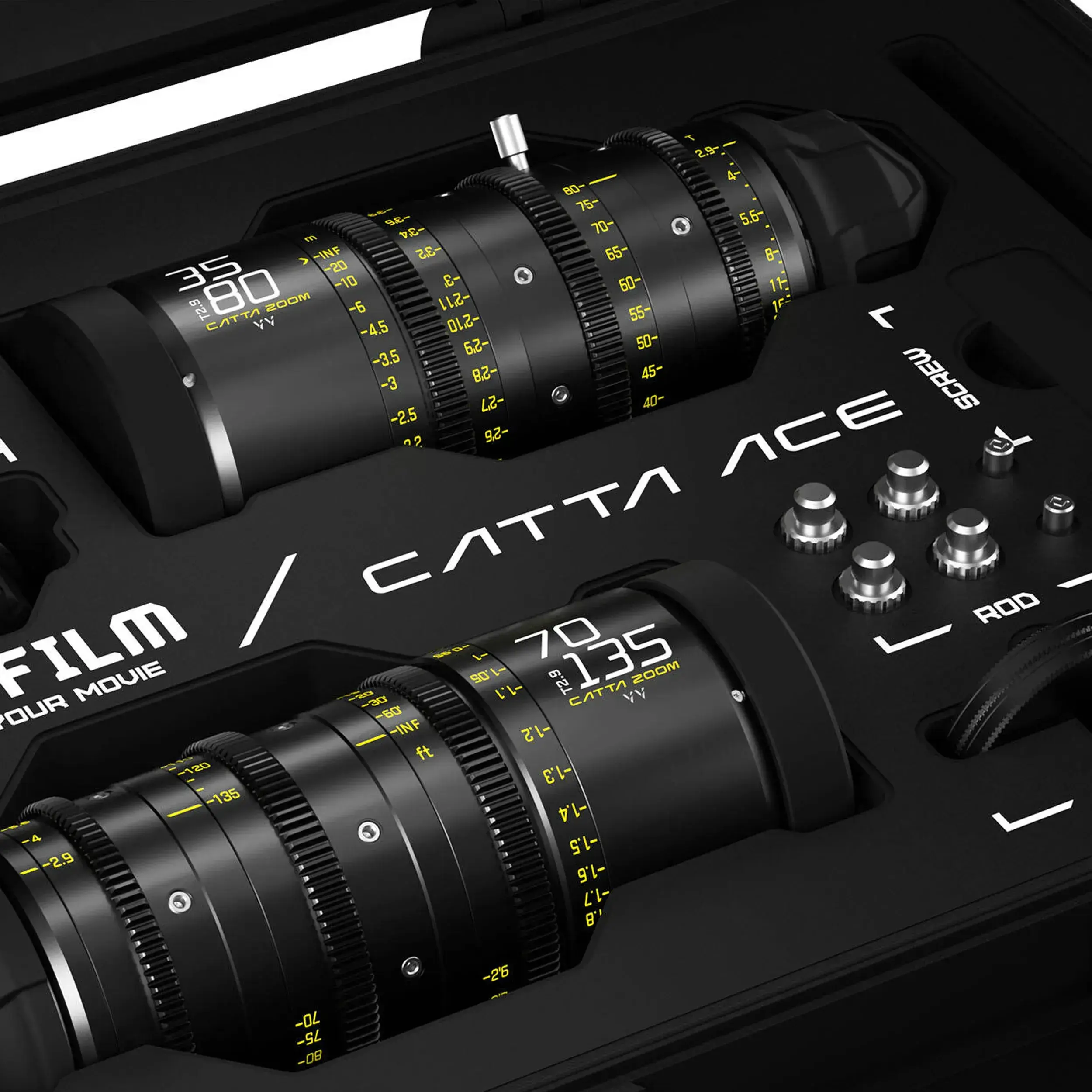 סט עדשות זום פול פריים DZOFilm Catta ACE FF 70-135MM/35-80MM T2.9 PL/EF Mount