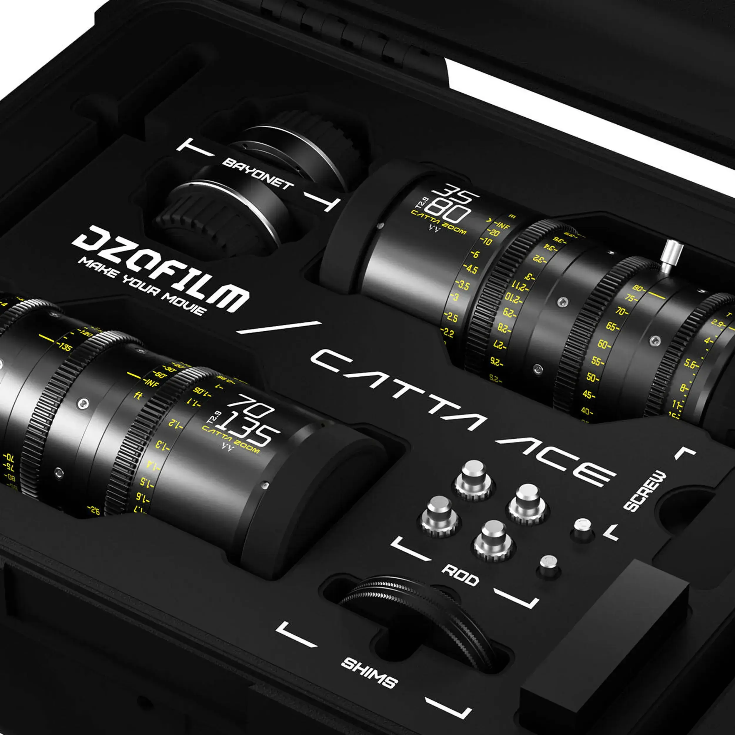 סט עדשות זום פול פריים DZOFilm Catta ACE FF 70-135MM/35-80MM T2.9 PL/EF Mount