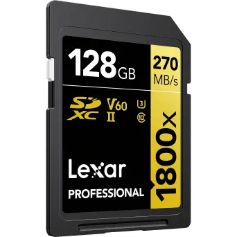 כרטיס זיכרון Lexar 128GB 1800x SDXC™ UHS-II