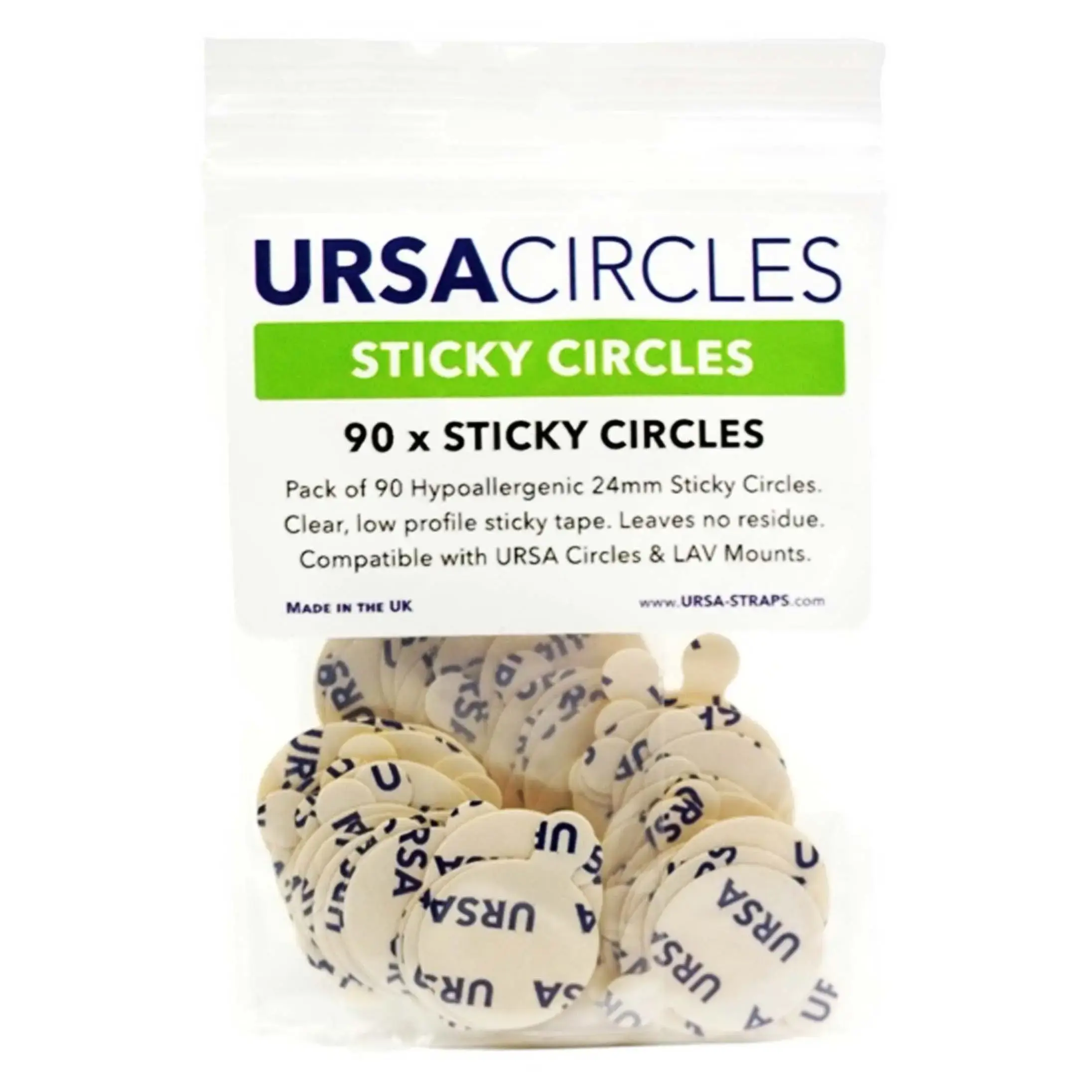 סט 90 מדבקות עגולות דביקות Ursa Straps