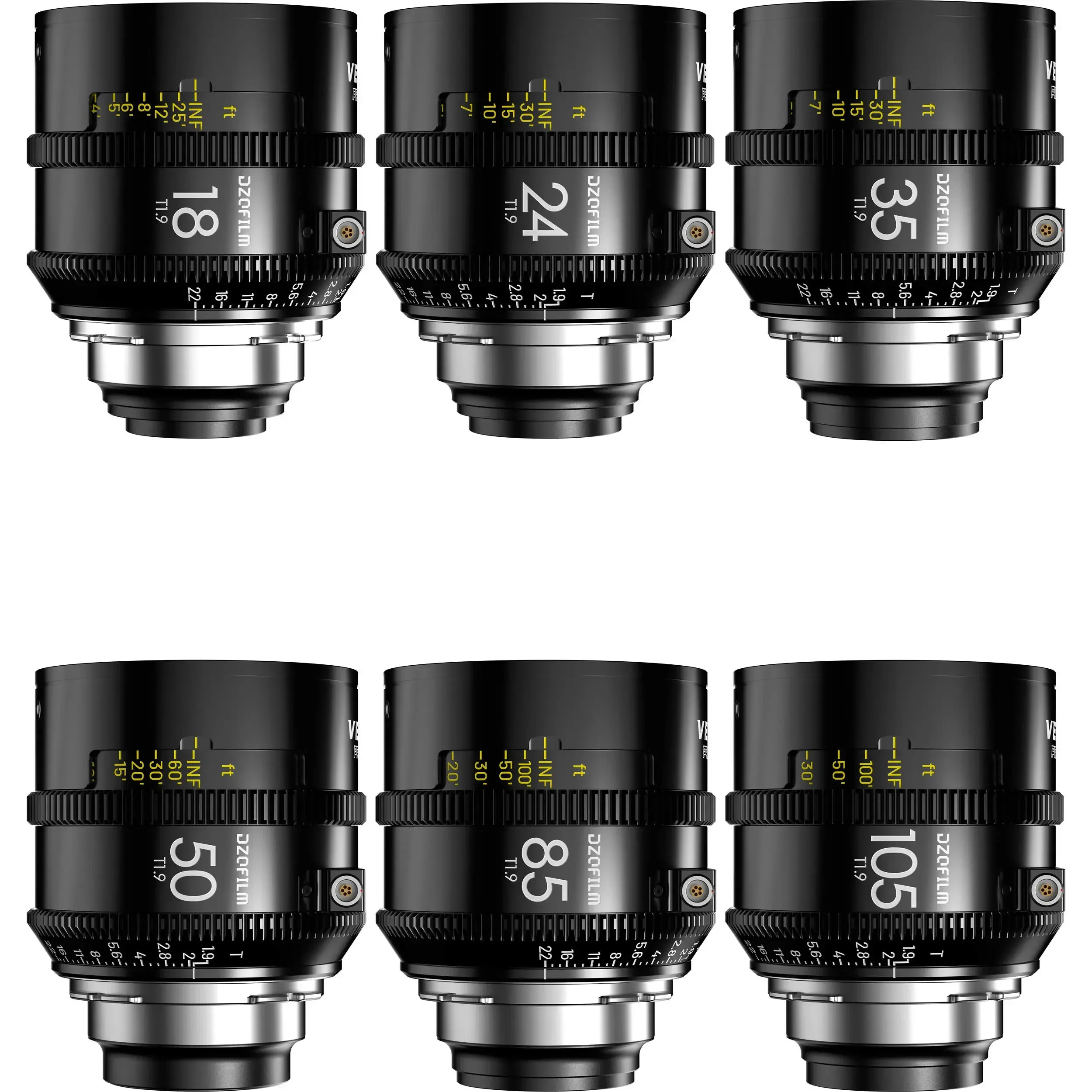 סט 6 עדשות DZOFilm Vespid 2 T1.9 Prime