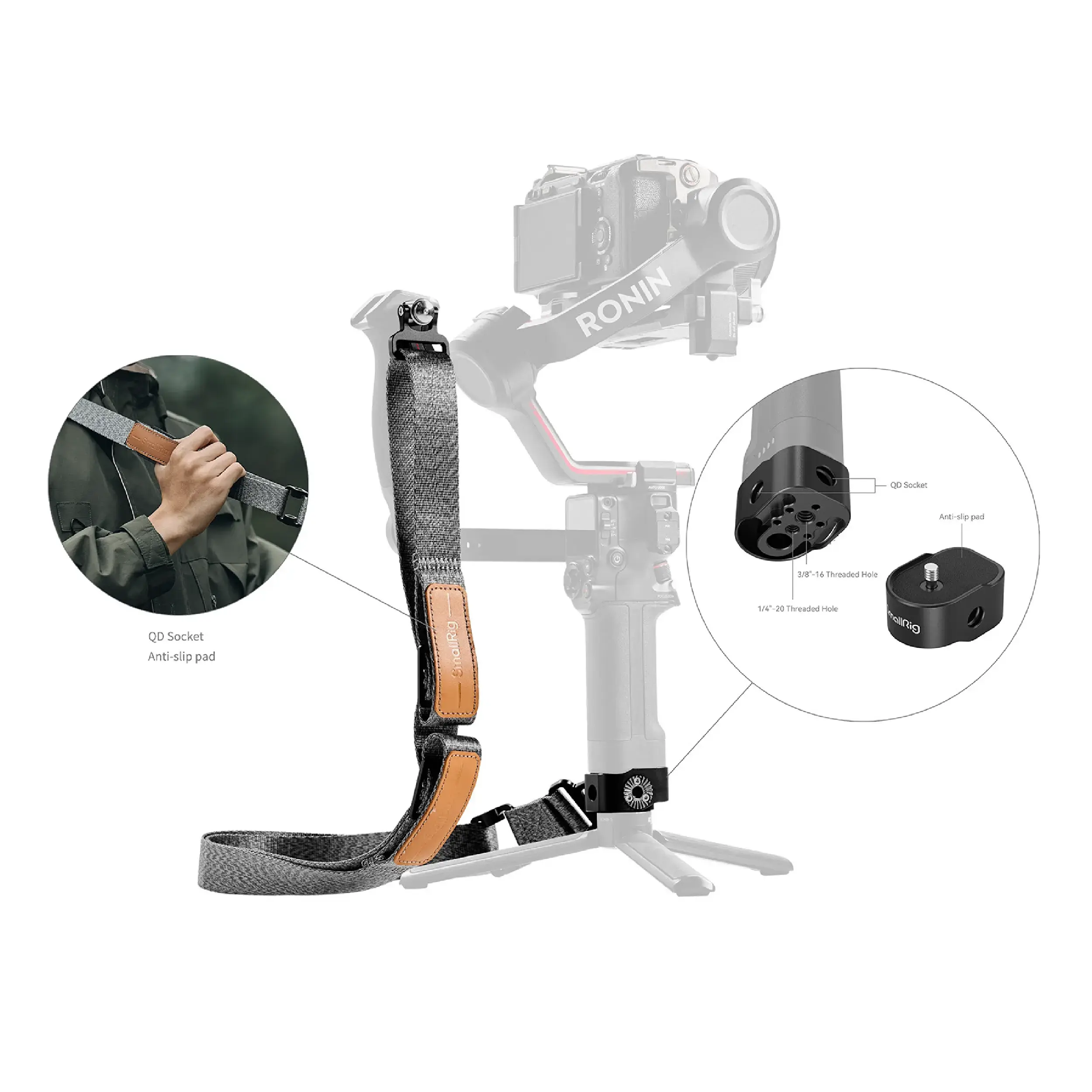 קיט רצועת נשיאה לגימבל SmallRig 4118 DJI RS