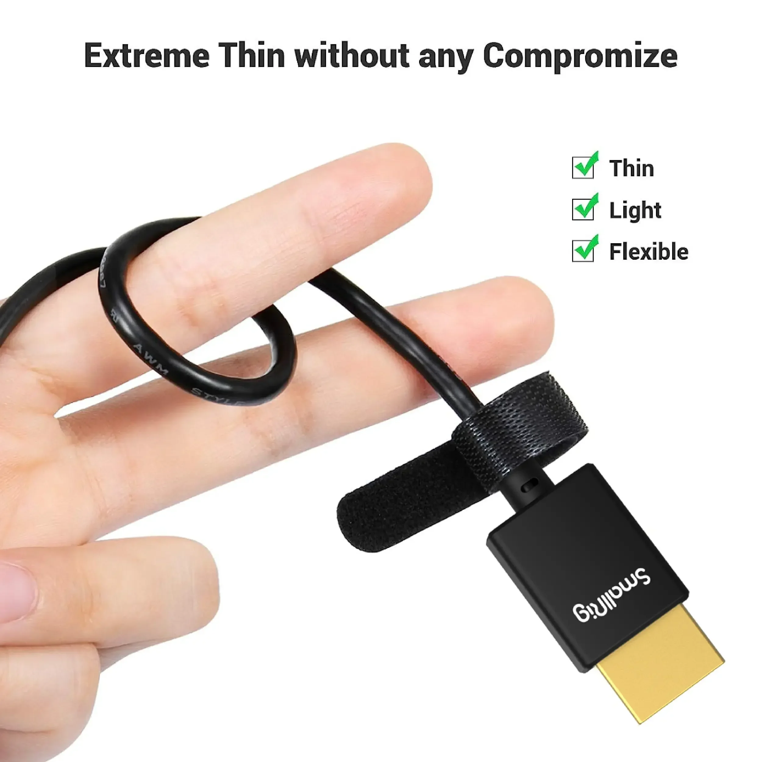 כבל דק 35 ס"מ HDMI-HDMI דגם SmallRig 2956B