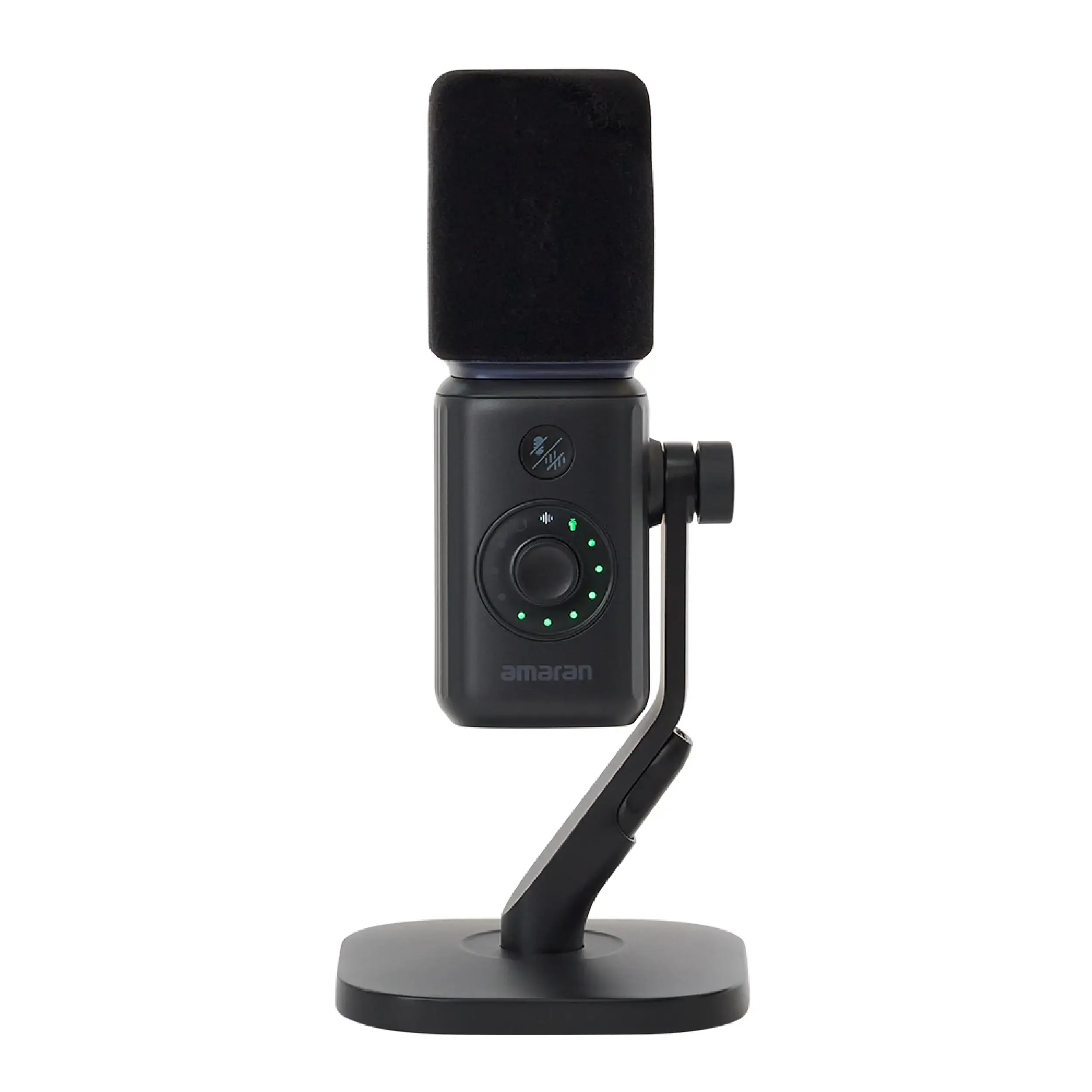 קיט מיקרופון שחור ומעמד שולחני Amaran Mic