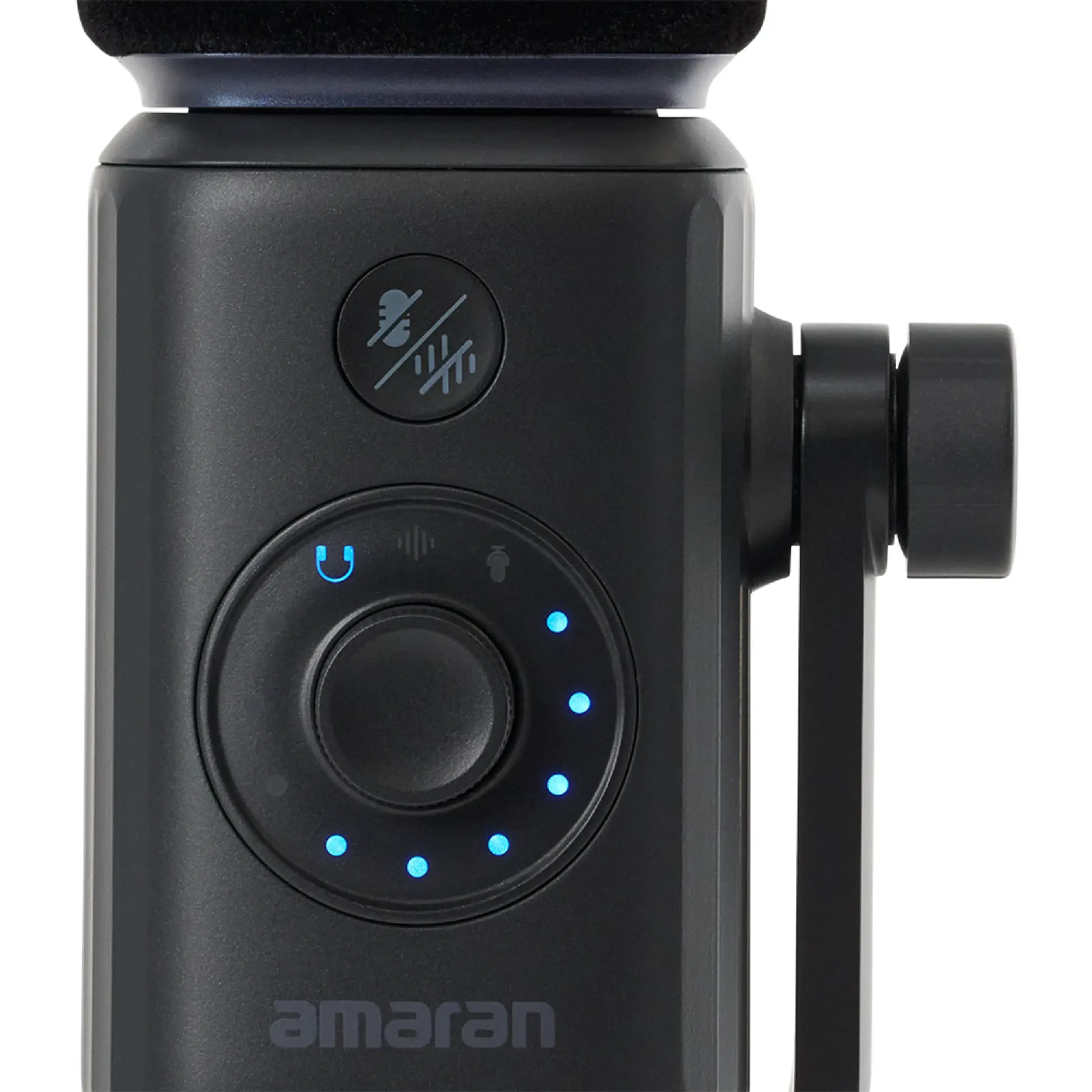 קיט מיקרופון שחור ומעמד שולחני Amaran Mic