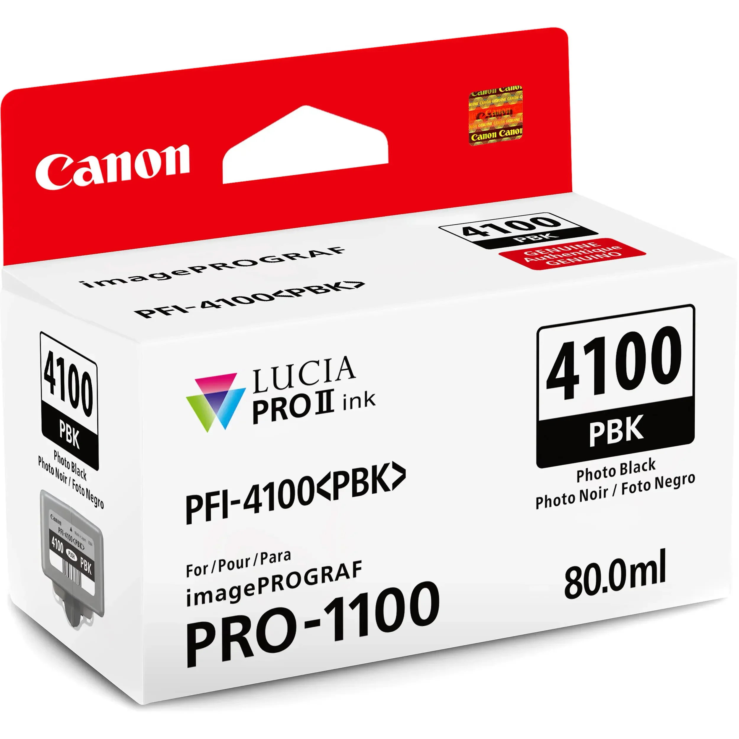 ראש דיו Canon PFI-4100PBK Photo Black