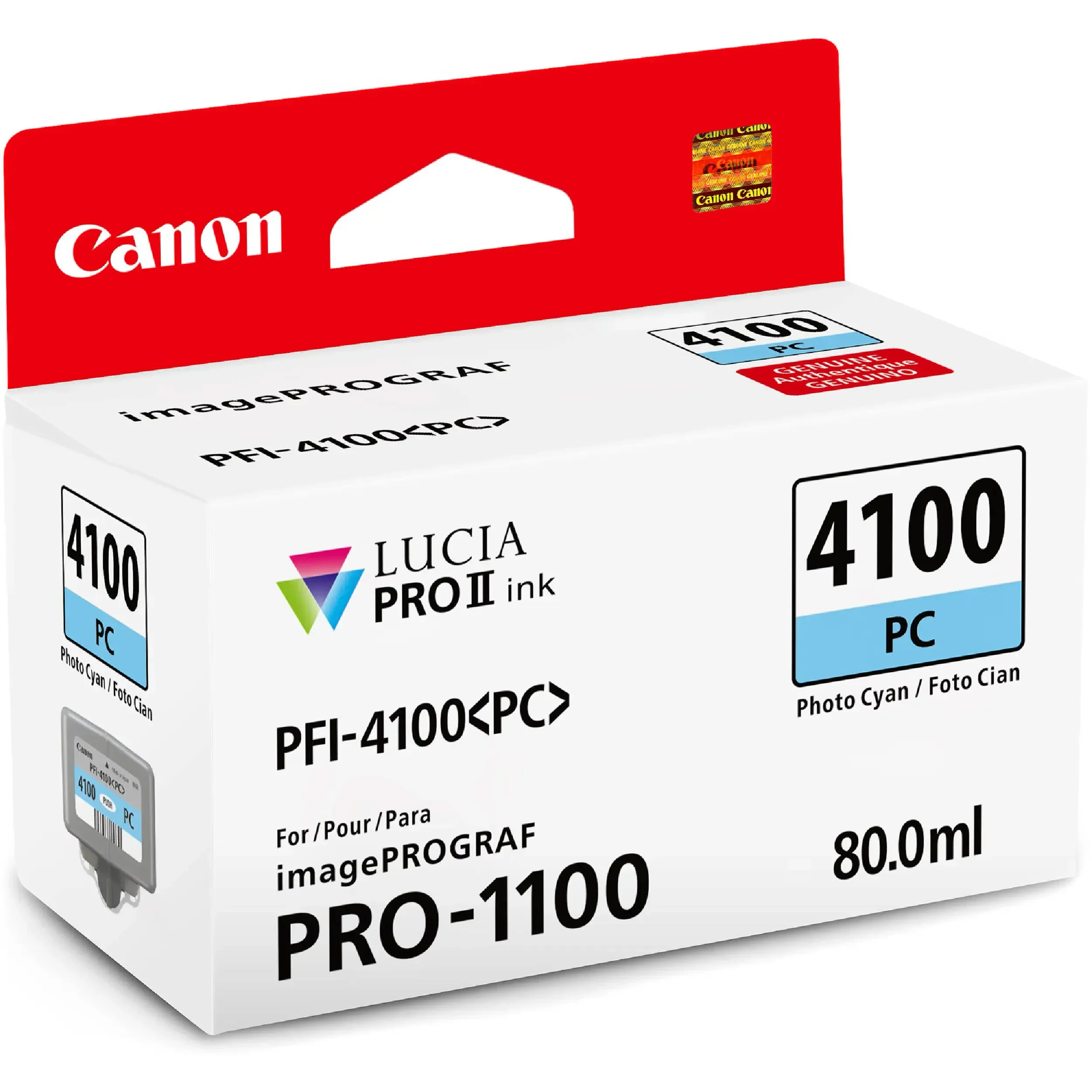 ראש דיו Canon PFI-4100PC Photo Cyan