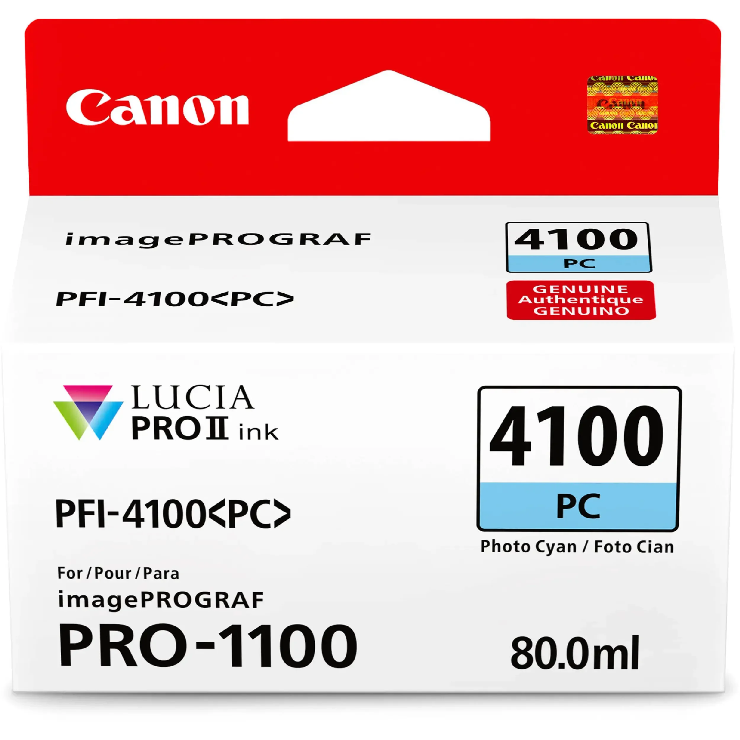 ראש דיו Canon PFI-4100PC Photo Cyan