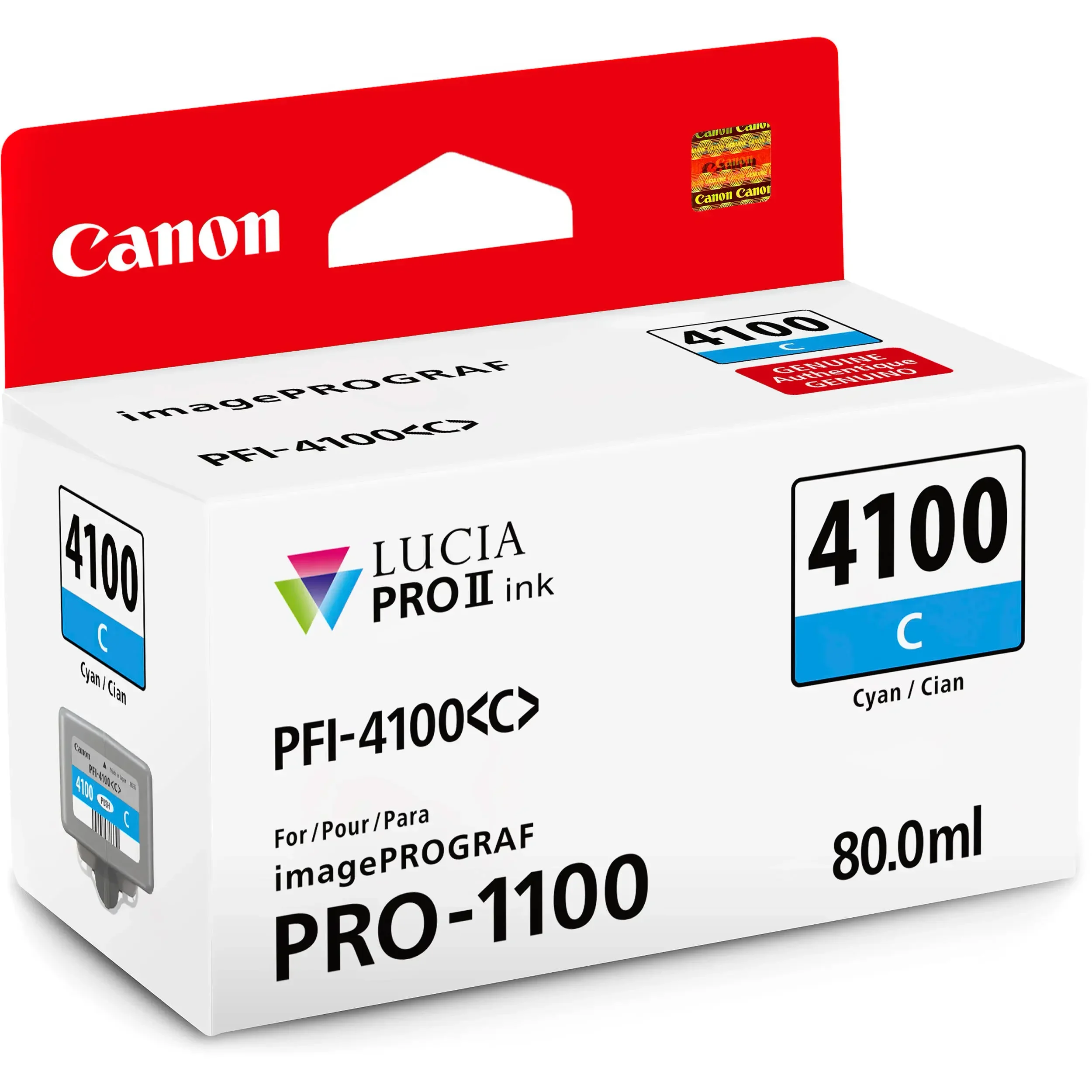 ראש דיו Canon PFI-4100C Cyan