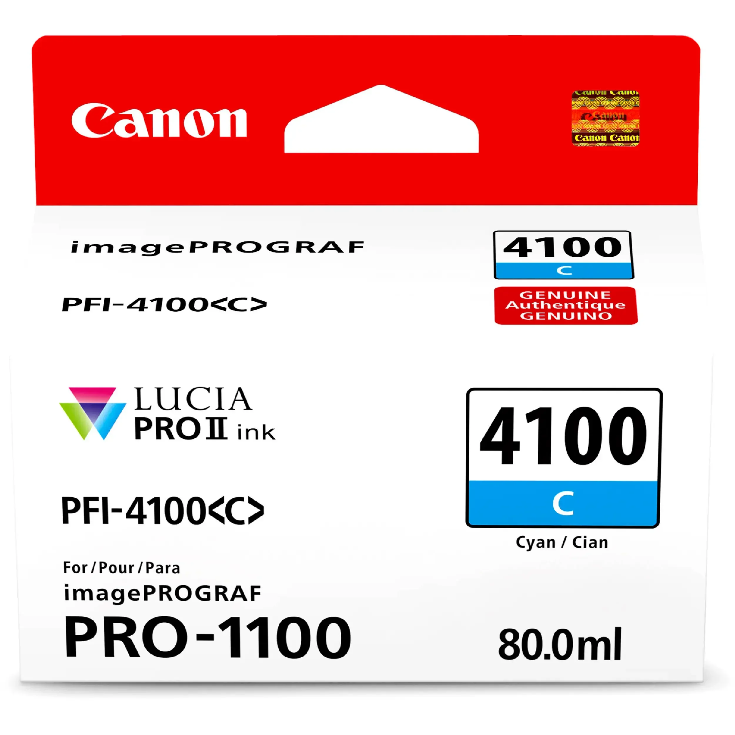 ראש דיו Canon PFI-4100C Cyan