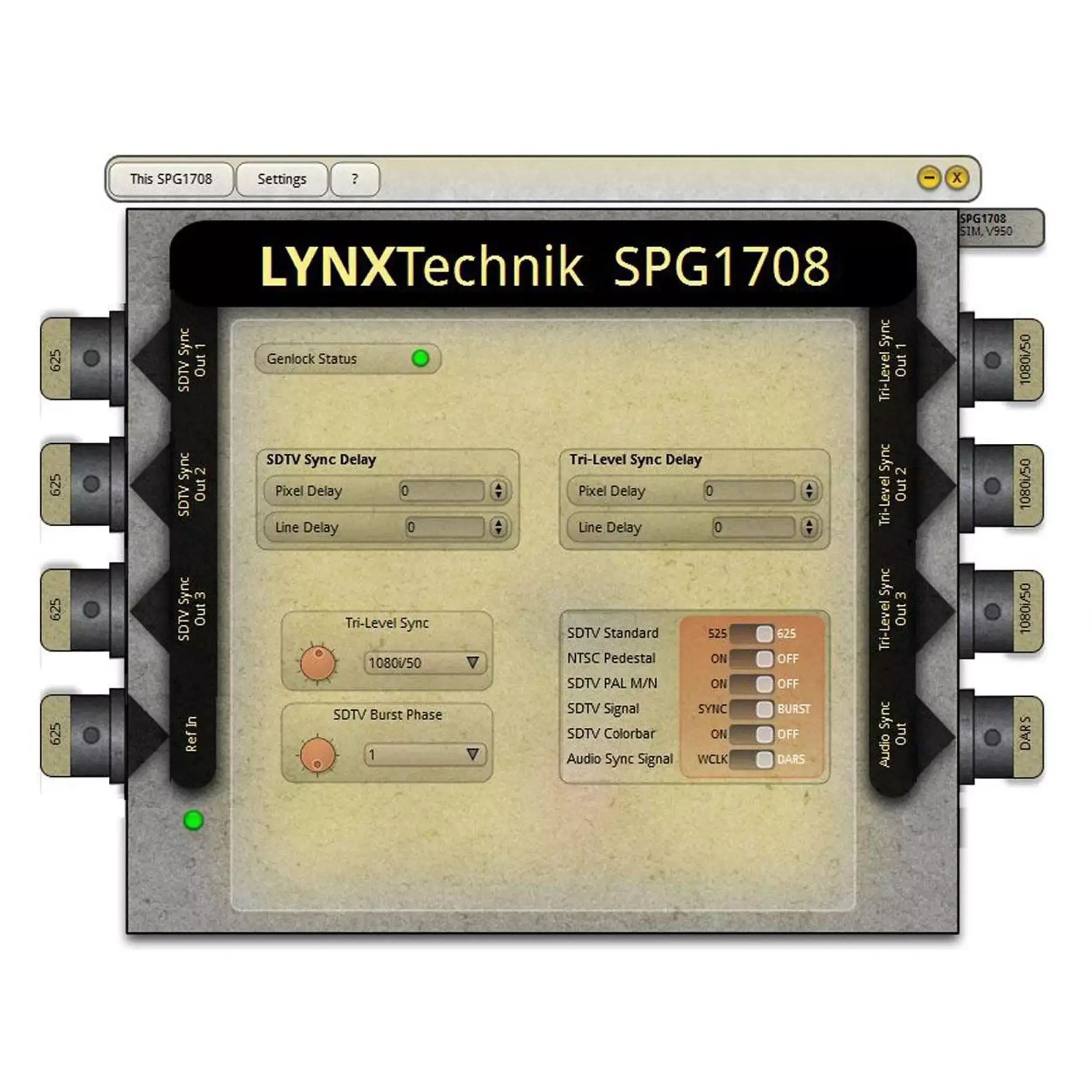 LYNX SPG 1708 Tri-/Bi-Level Sync Pulse Generator with Genlock