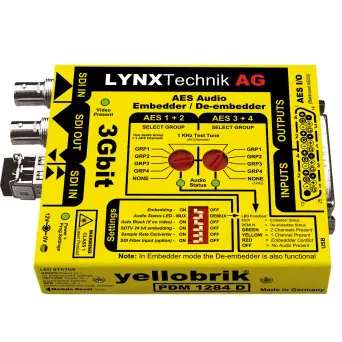 LYNX PDM 1284 D AES audio Embedder / De-embedder (unbalanced AES)