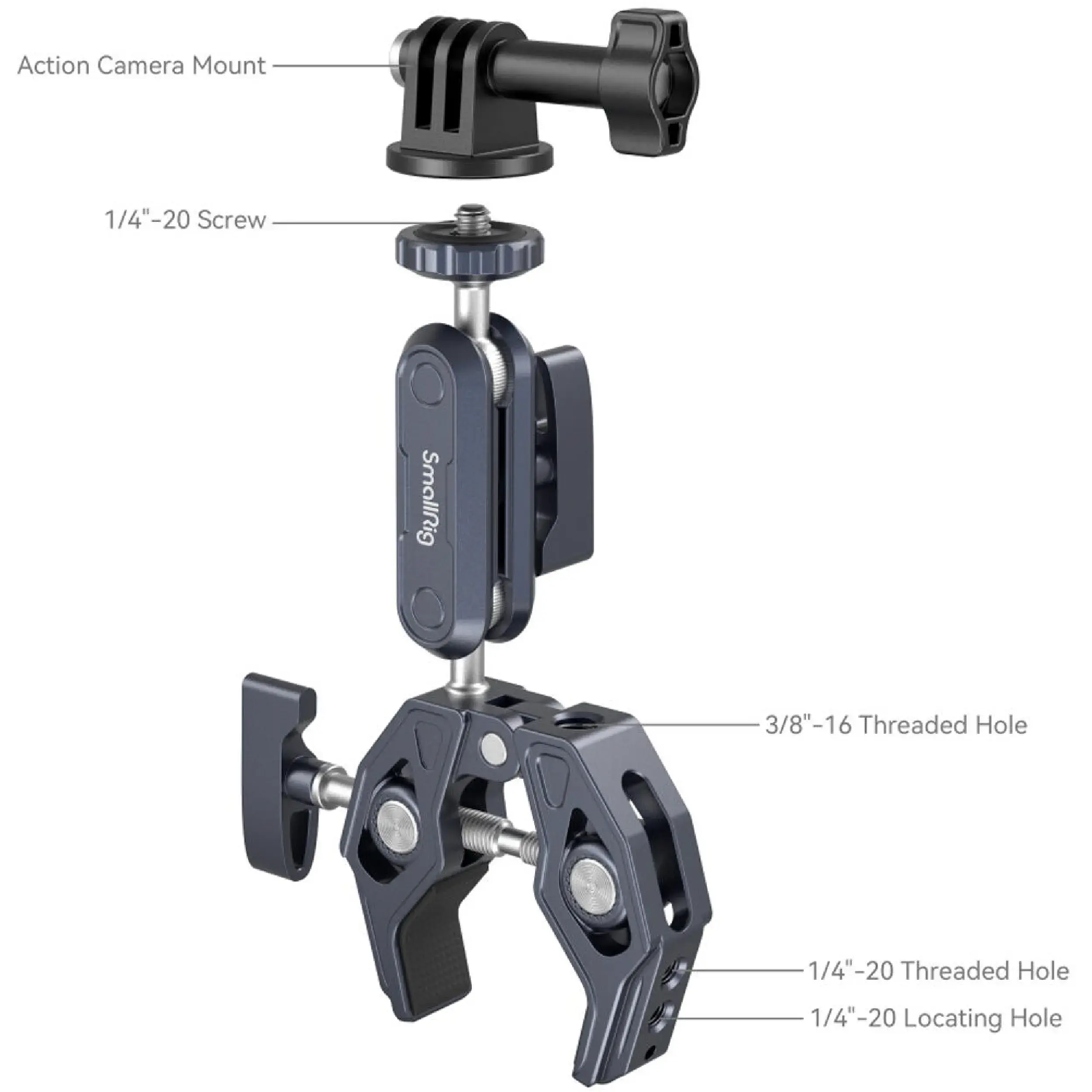 קליפס צבת עם זרוע מתכווננת SmallRig 3757B