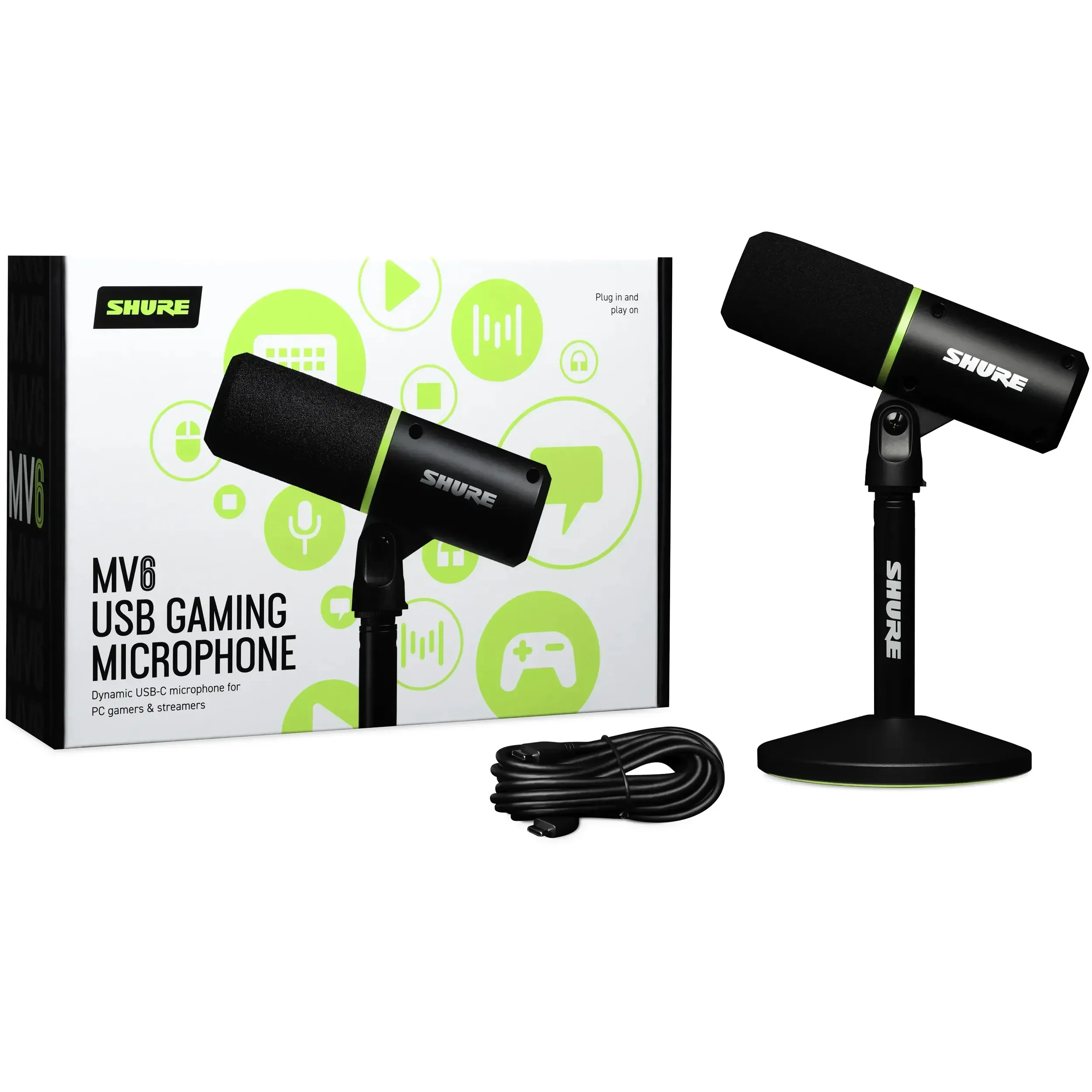 מיקרופון דינמי לגיימרים Shure MV6
