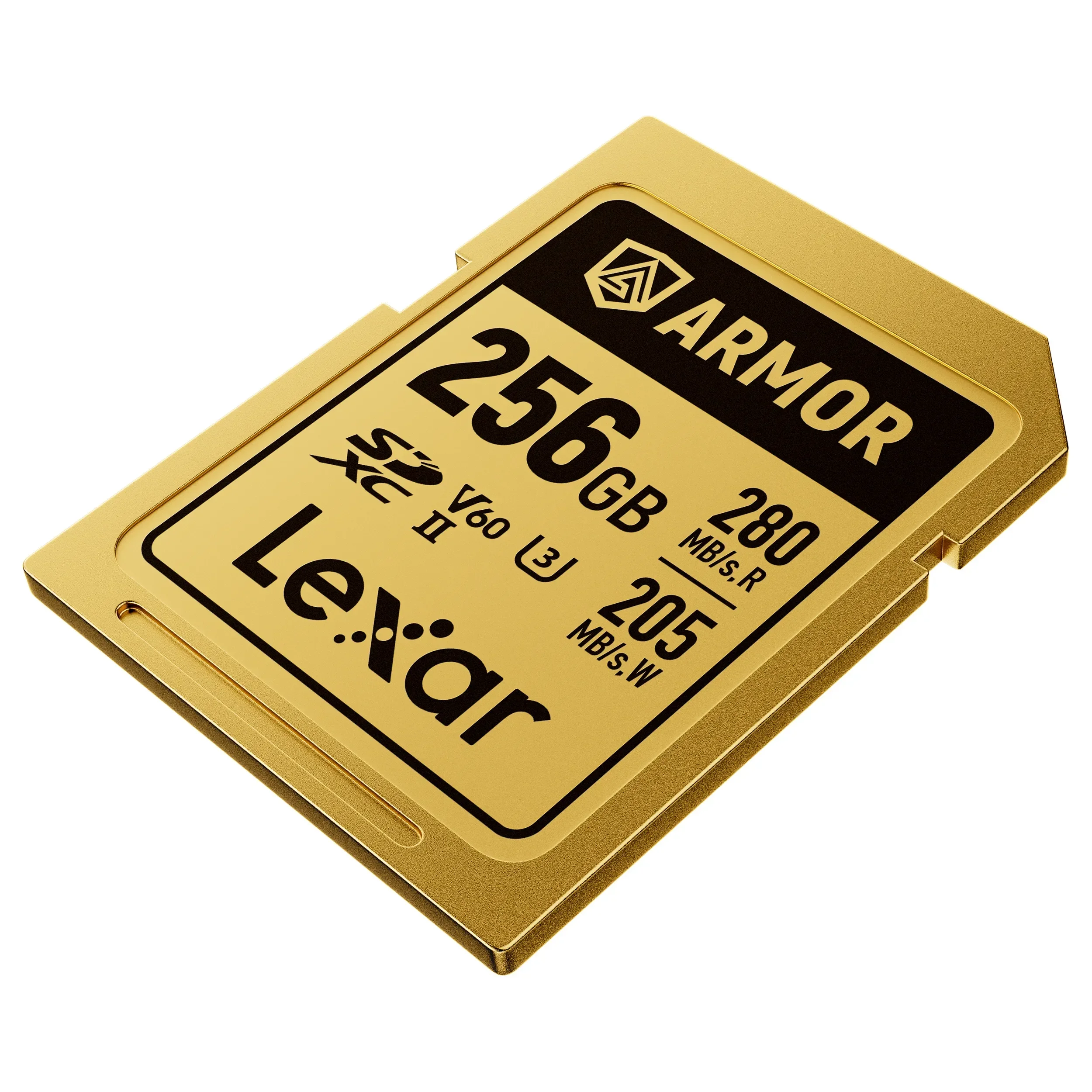 כרטיס זיכרון קשיח 256GB Lexar® Professional Armor Gold SDXC™ UHS-II