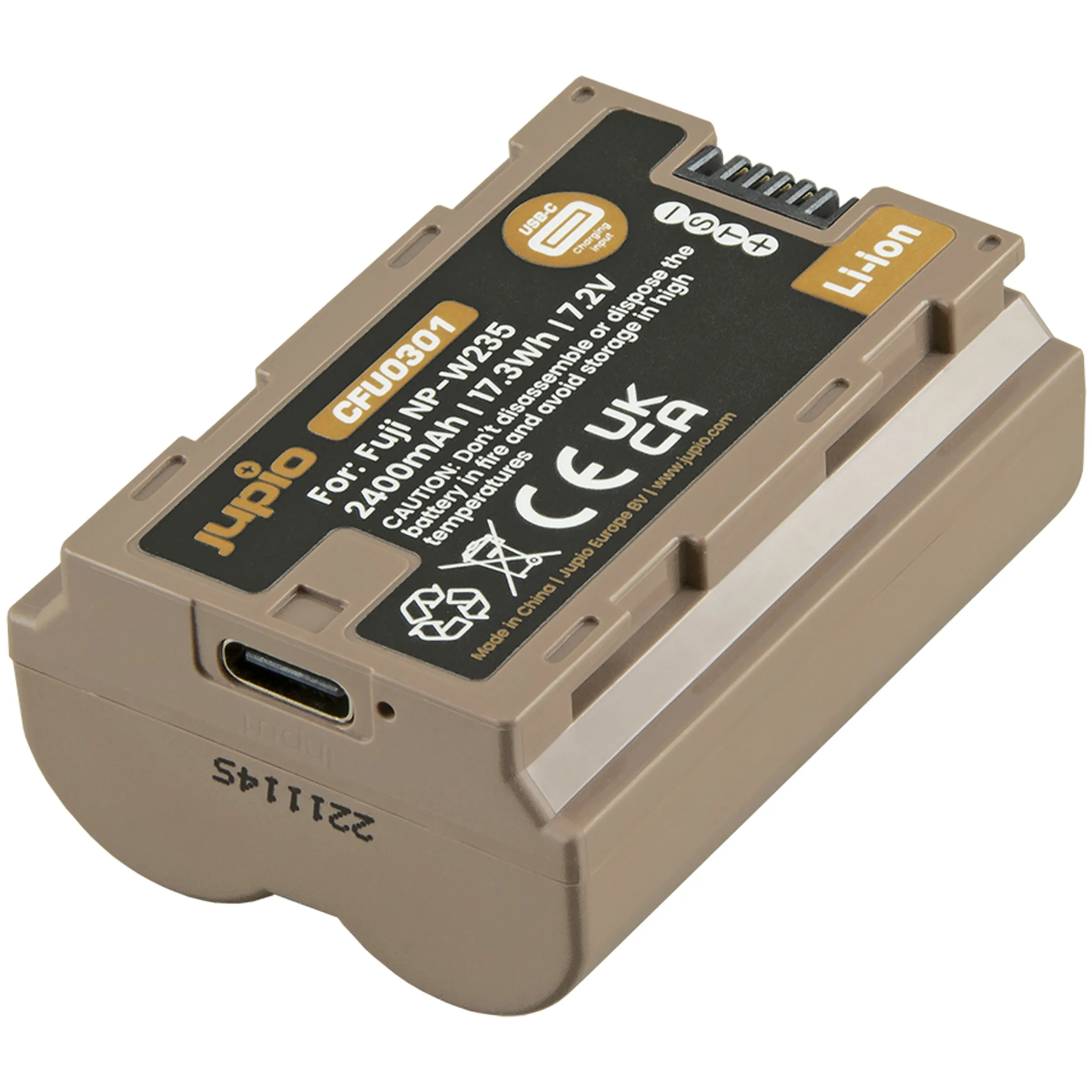 סוללת ליתיום NP-W235 *ULTRA C* (USB-C input) 2400mAh למצלמות FUJI
