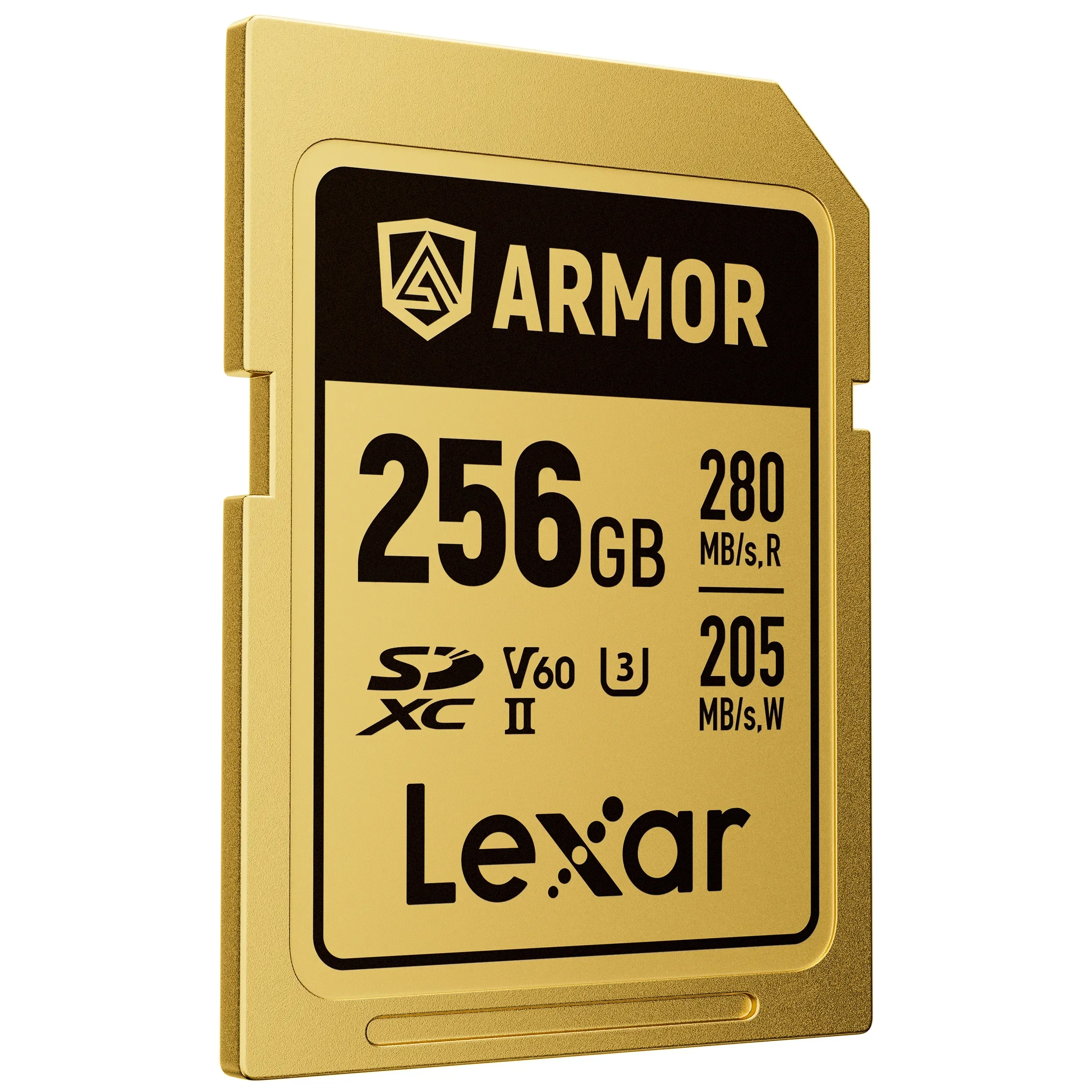 כרטיס זיכרון קשיח 256GB Lexar® Professional Armor Gold SDXC™ UHS-II