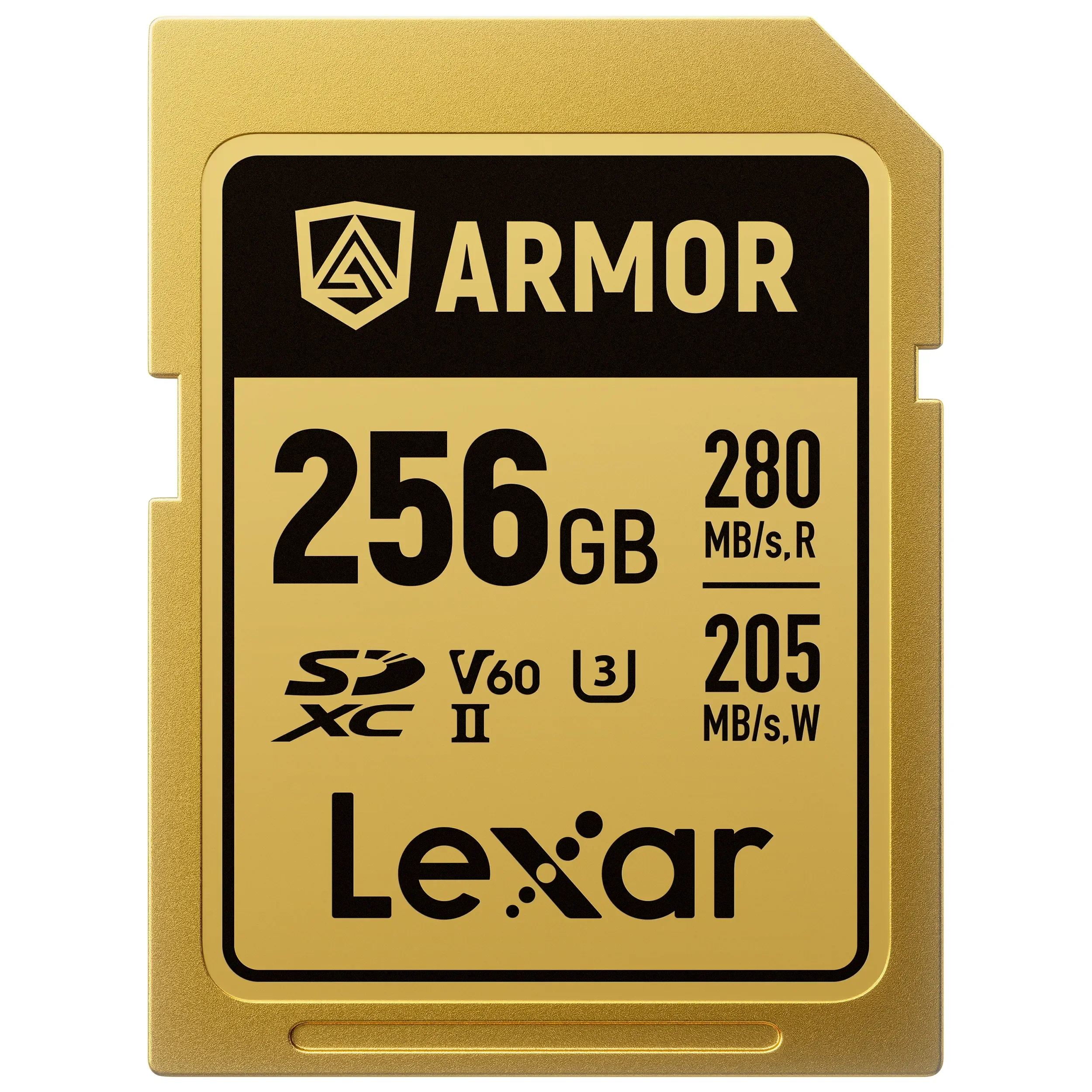 כרטיס זיכרון קשיח 256GB Lexar® Professional Armor Gold SDXC™ UHS-II