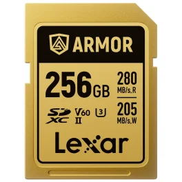 כרטיס זיכרון קשיח 256GB Lexar® Professional Armor Gold SDXC™ UHS-II
