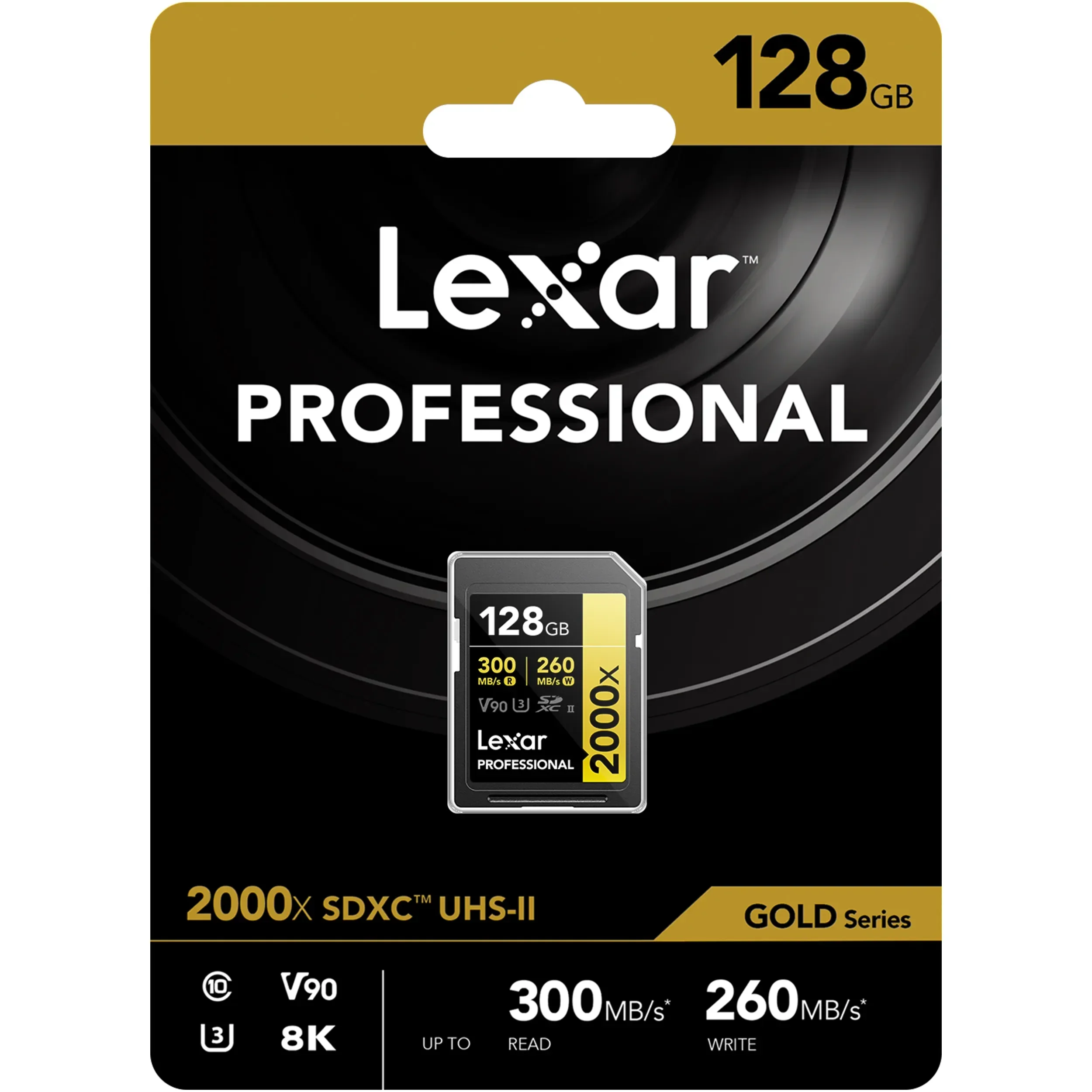 כרטיס זיכרון Lexar 128GB 2000x Professional SDXC UHS-II V90