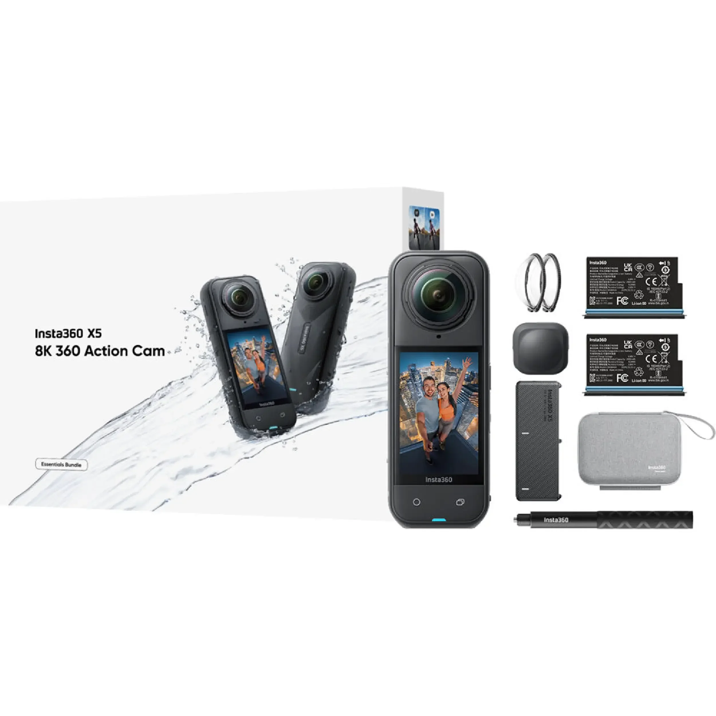 מצלמה וקיט אביזרים Insta360 X5 Essential Bundle