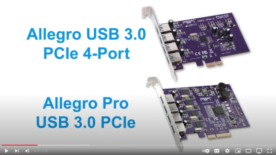 Sonnet USB3-4PM-E Allegro 4-Port USB 3.2 Gen 1 PCI Express Card