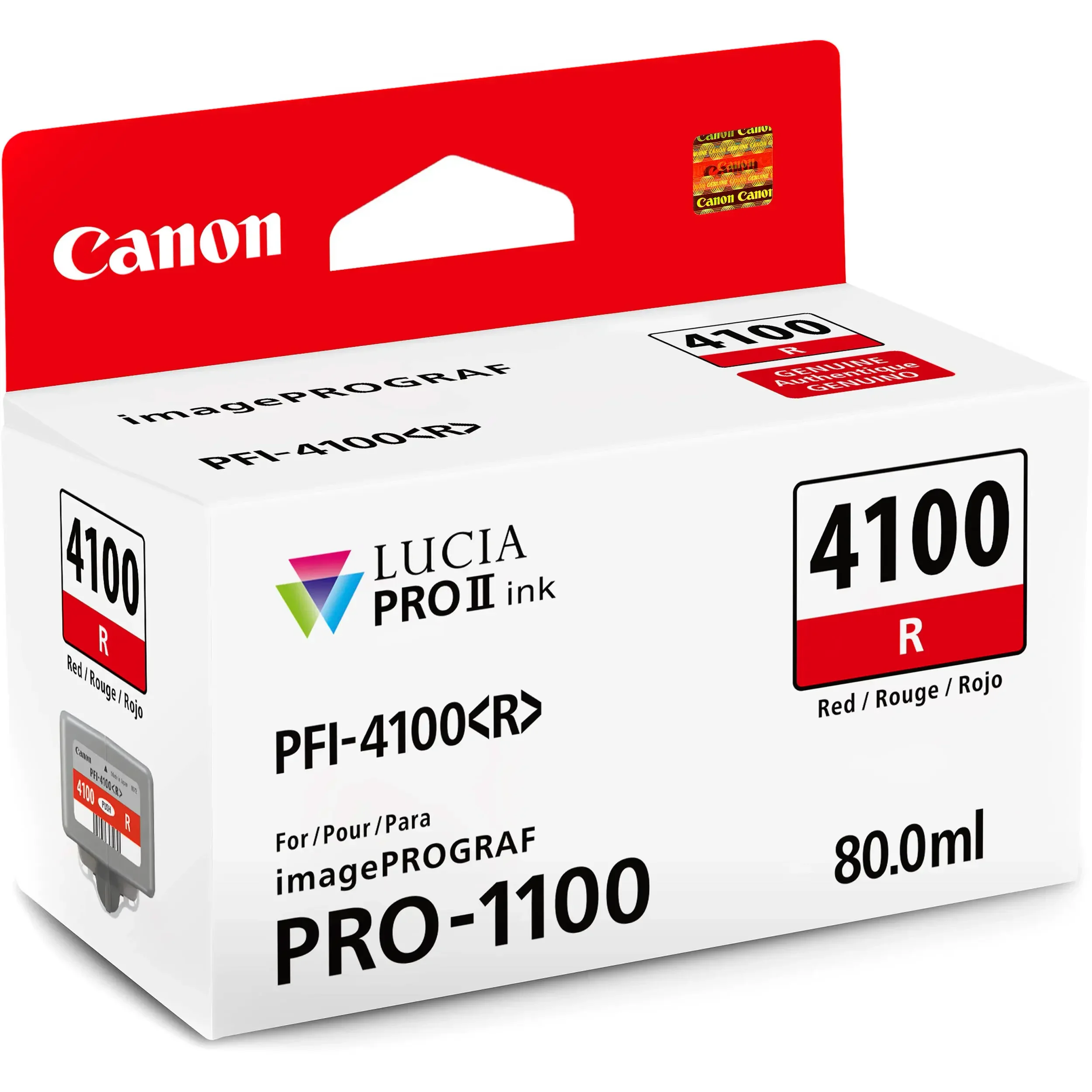ראש דיו Canon PFI-4100R Red