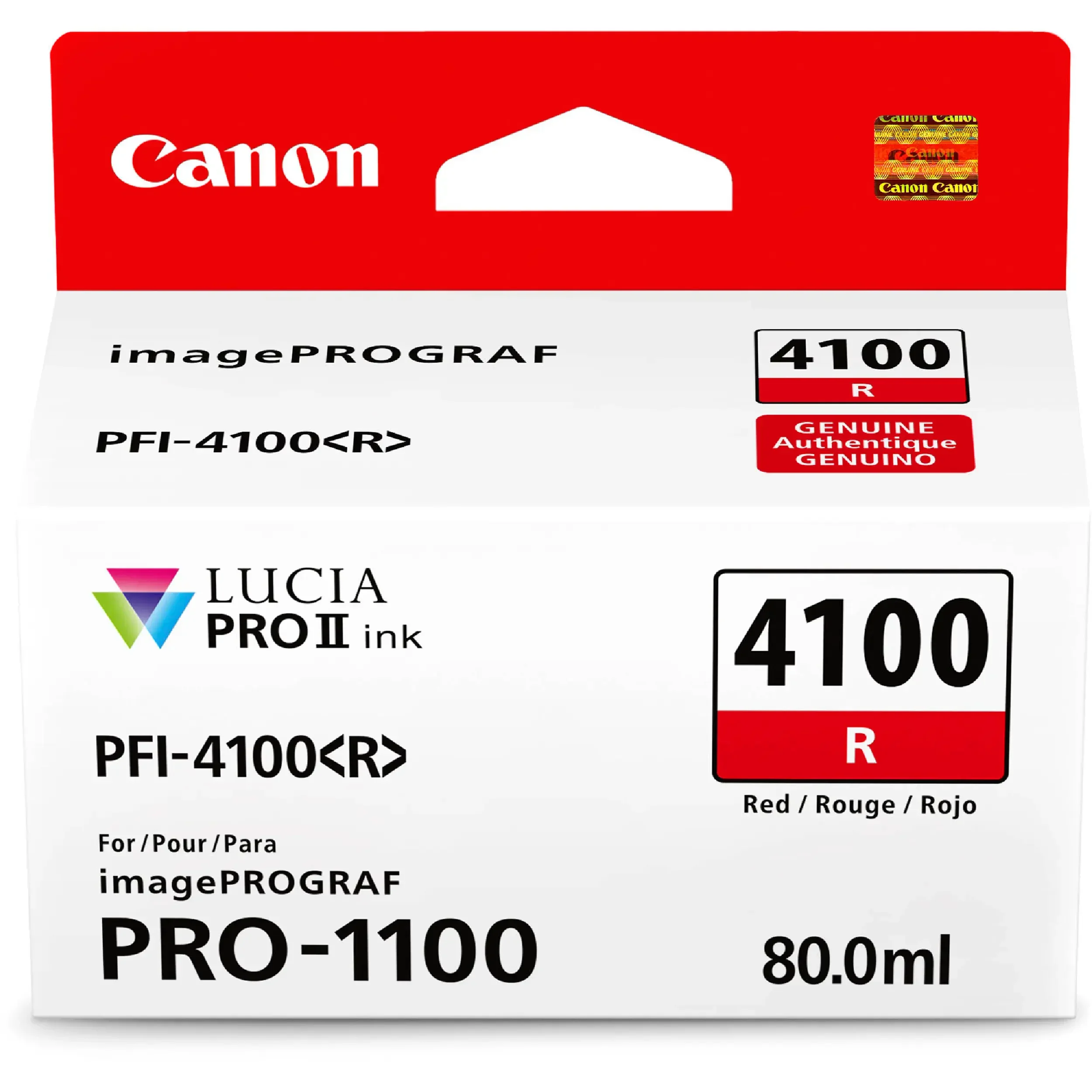ראש דיו Canon PFI-4100R Red