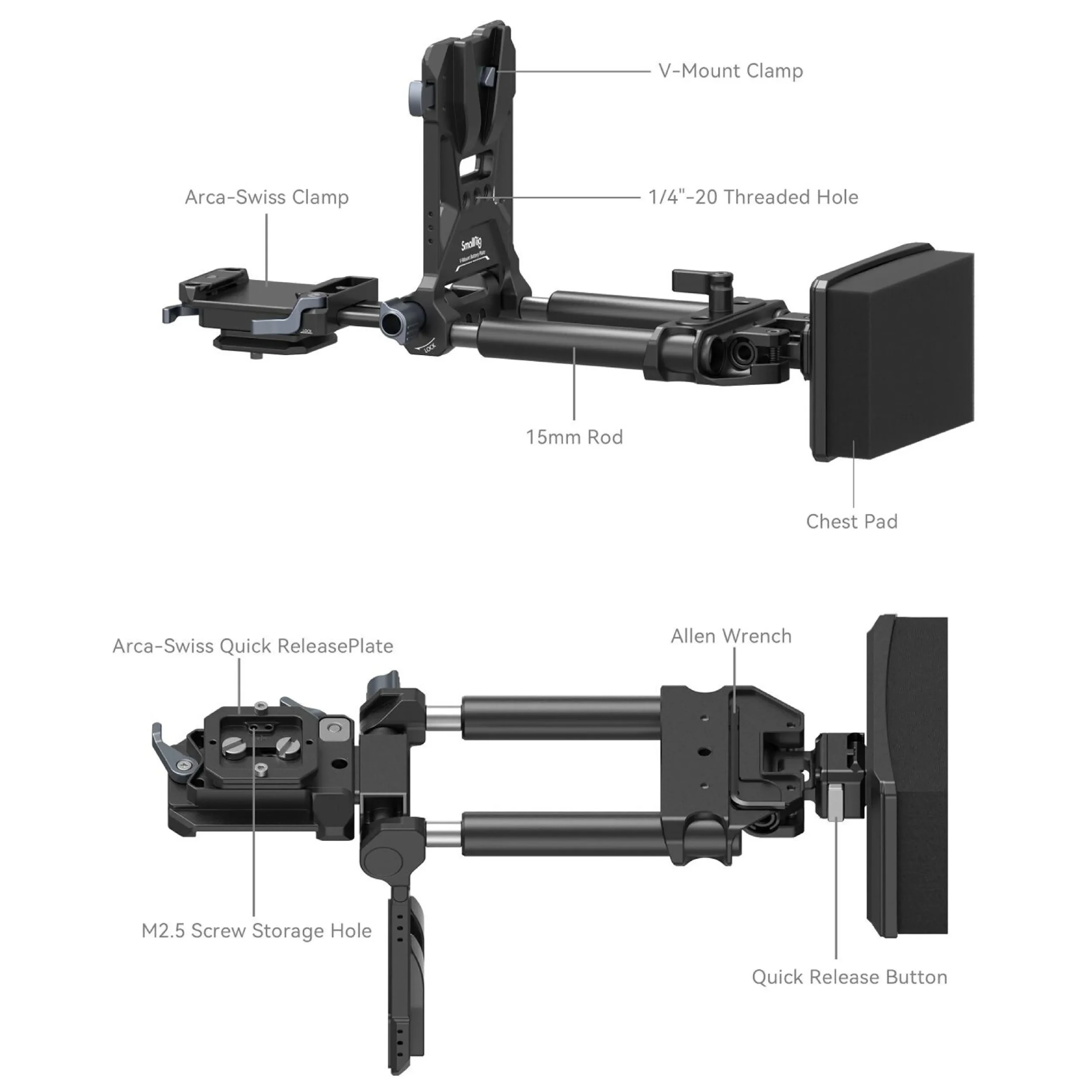 מערכת חיבור לסוללת SmallRig 4063B V-Mount