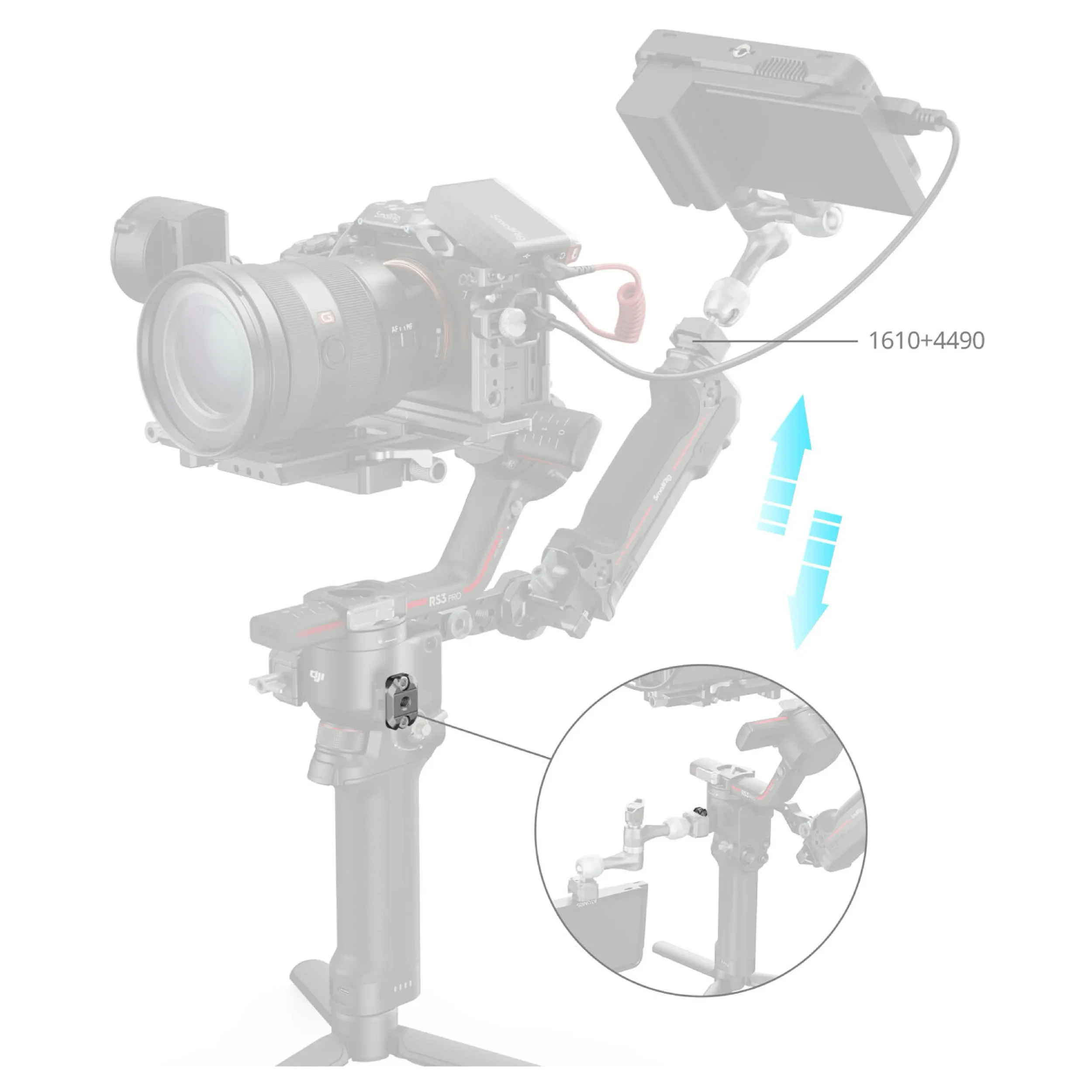 בסיס שחרור מהיר Mini NATO לגימבלים SmallRig 4640 H21 DJI