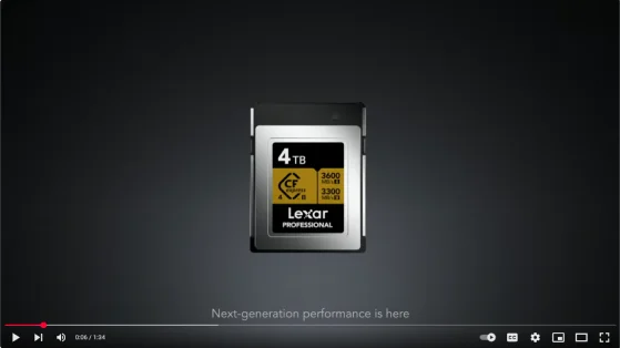 כרטיס זיכרון 512GB Lexar® Professional Gold CFexpress™ 4.0 Type-B