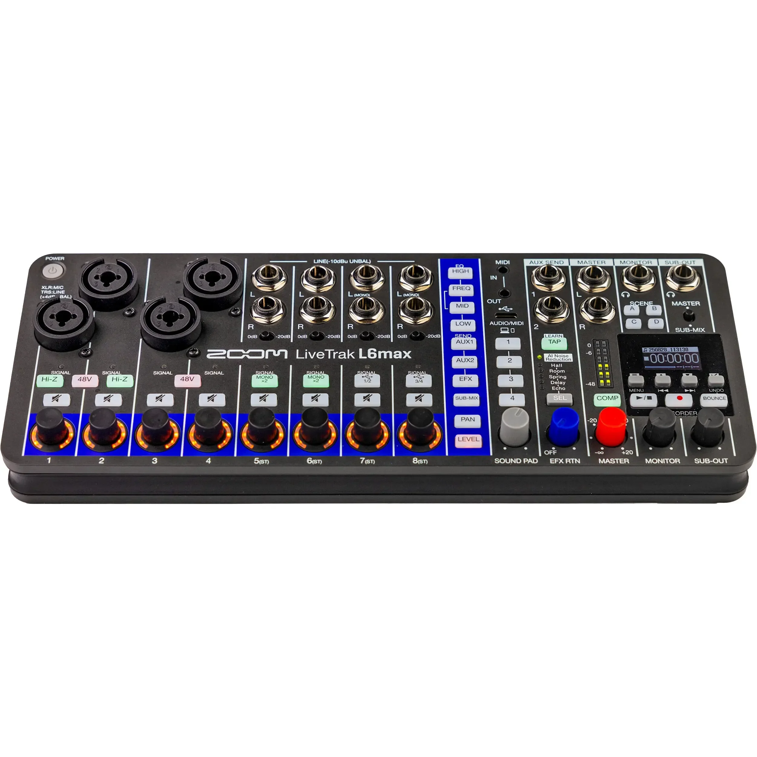 מיקסר מקליט 12 ערוצים Zoom LiveTrak L6max