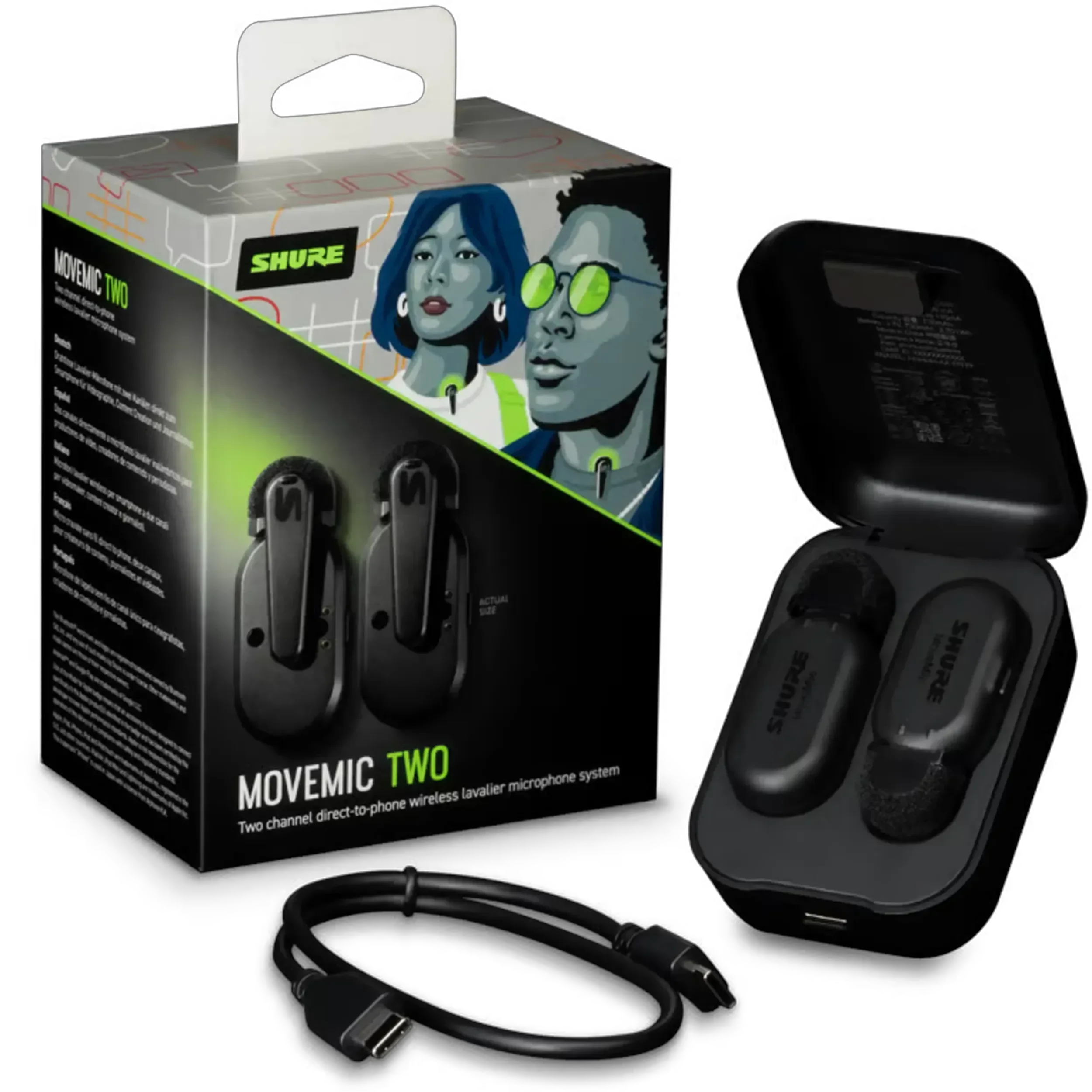 זוג מיקרופונים אלחוטיים Shure MoveMic TWO